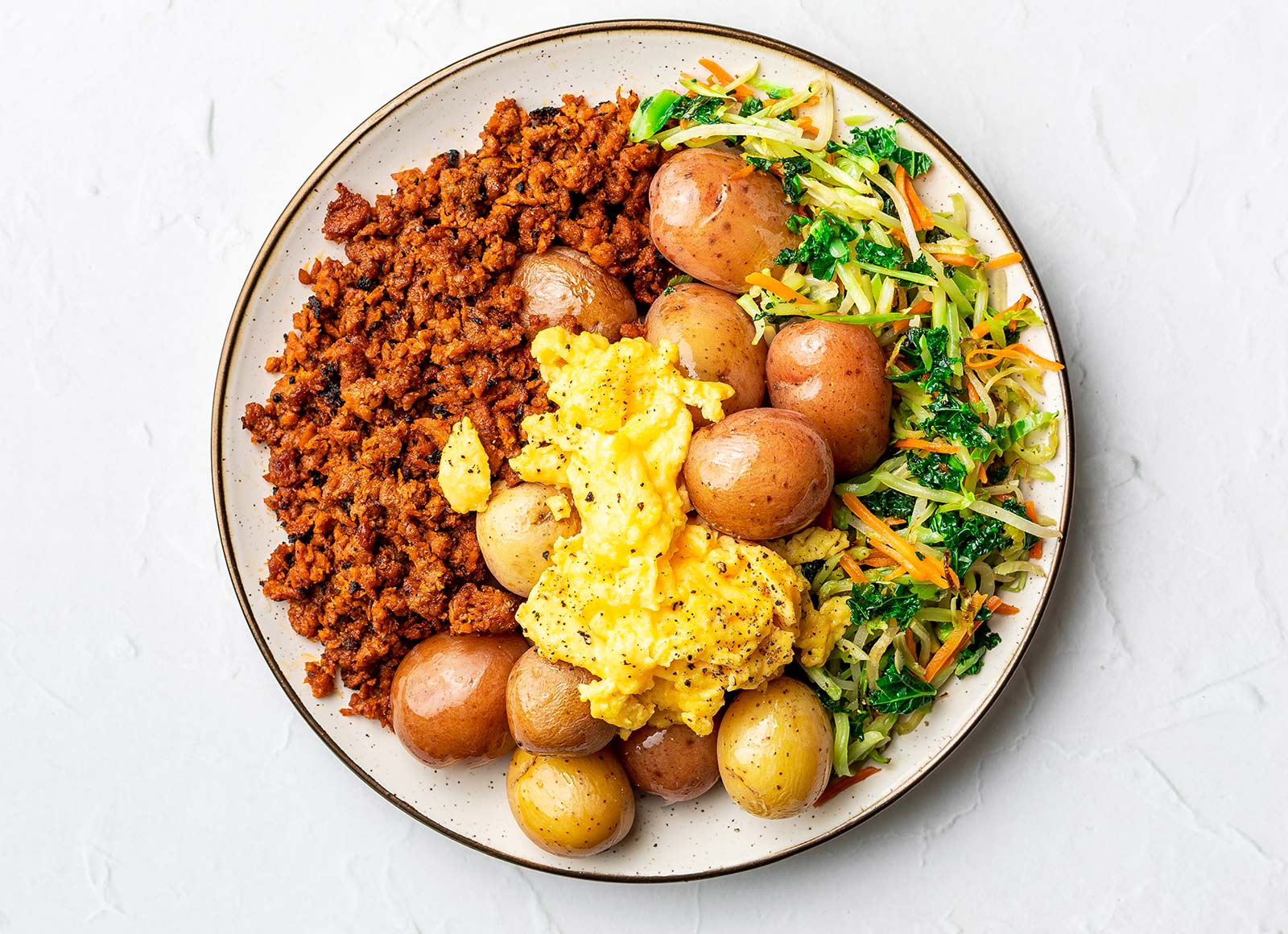 Plant-Based Chorizo + Eggs Plate-image