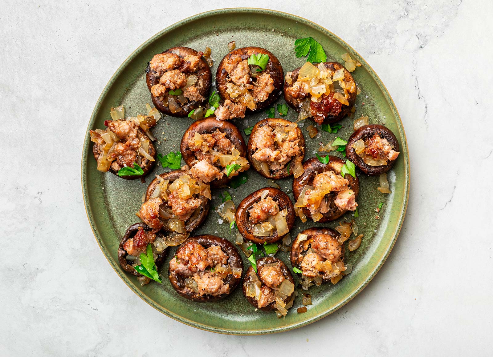Italian Sausage Stuffed Mushrooms
