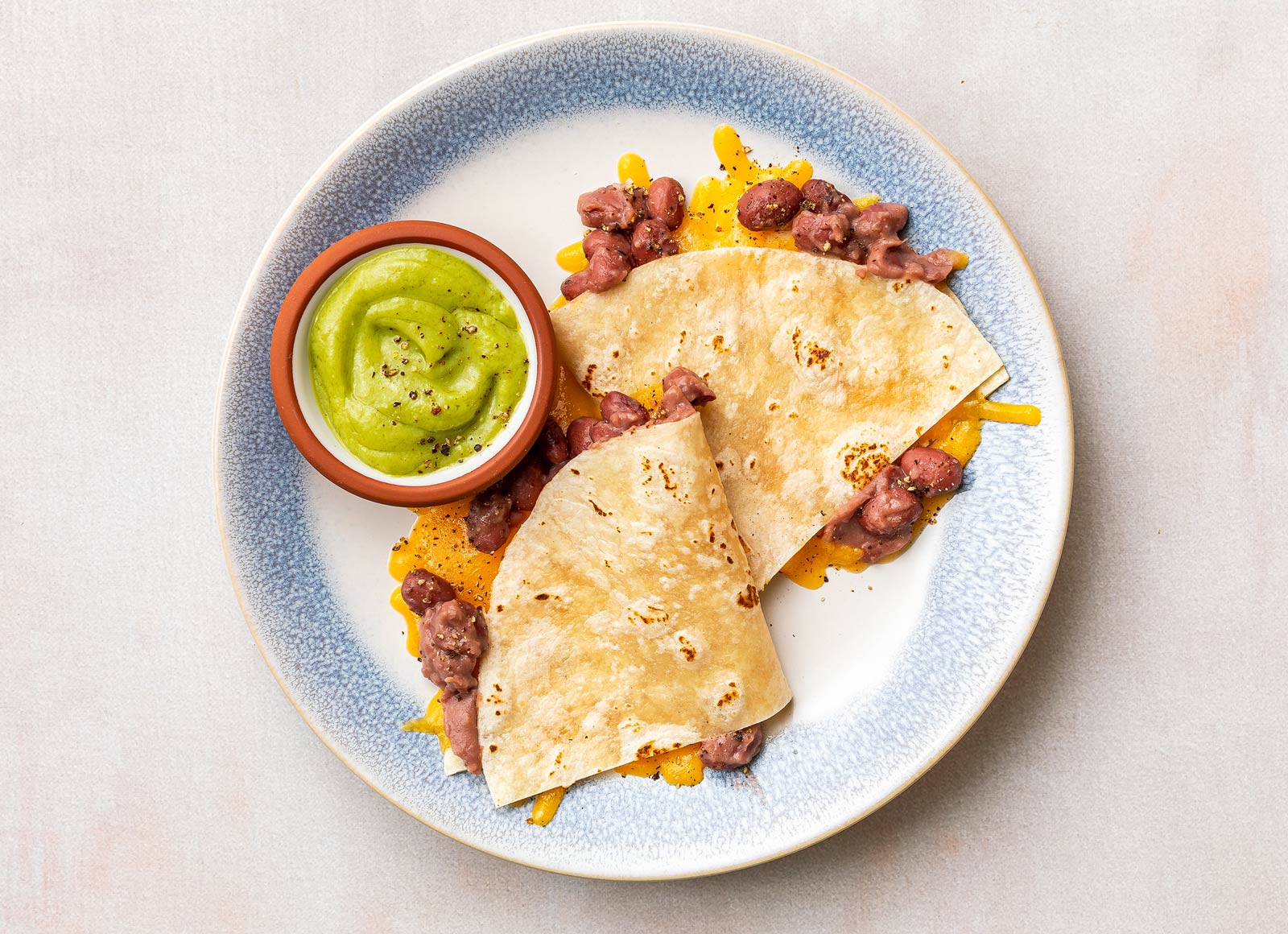 XL Cheesy Red Bean Quesadillas