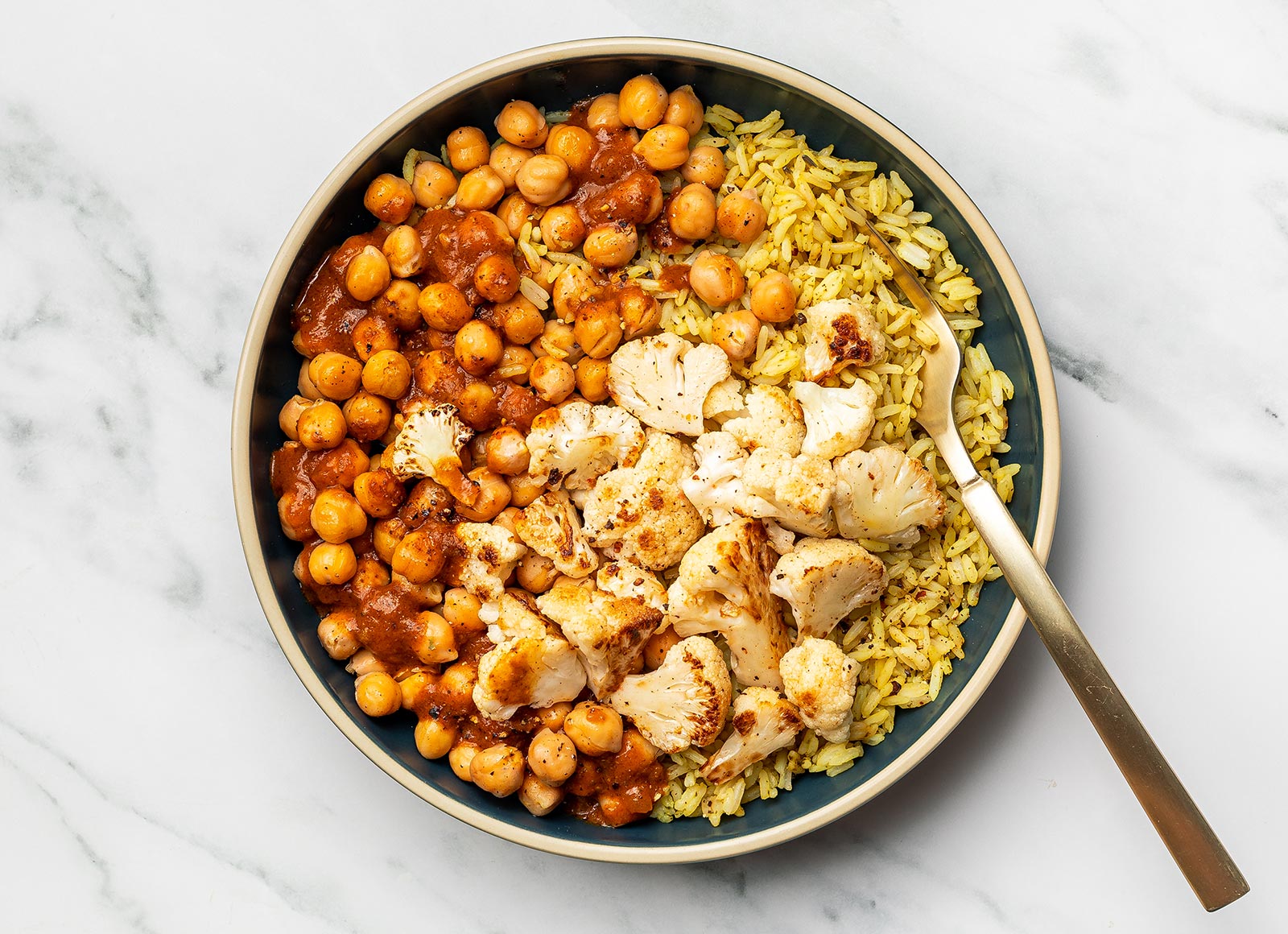 Spicy Vindaloo Chickpea Rice Bowl