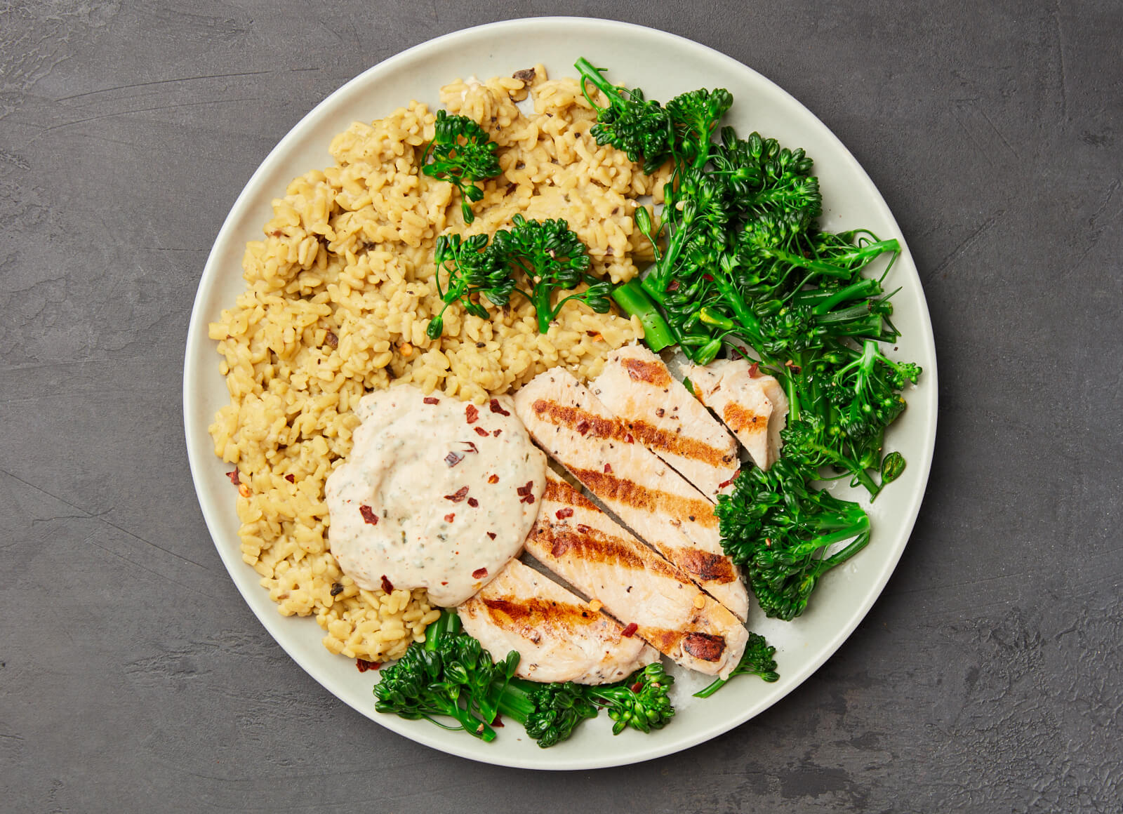 Spinach Artichoke Chicken + Mushroom Risotto Hungryroot