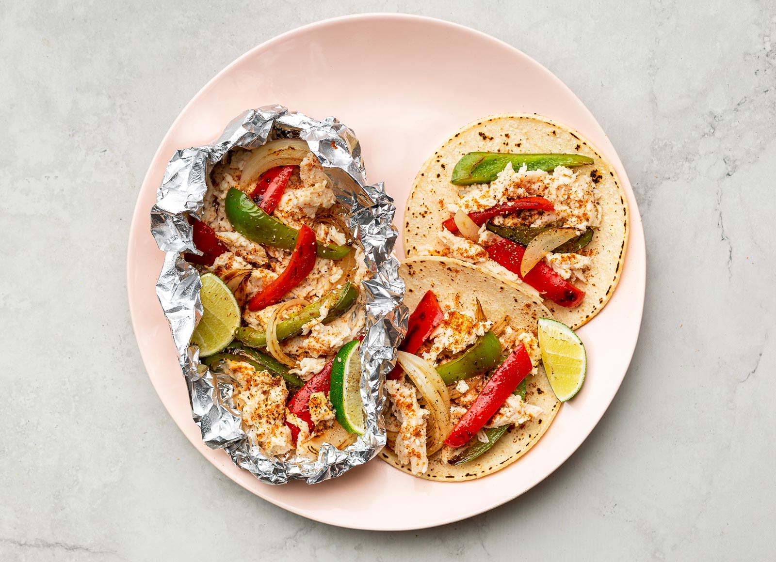 Roast + Ready Pulled Chicken Fajitas with Bell Pepper Onion Saute