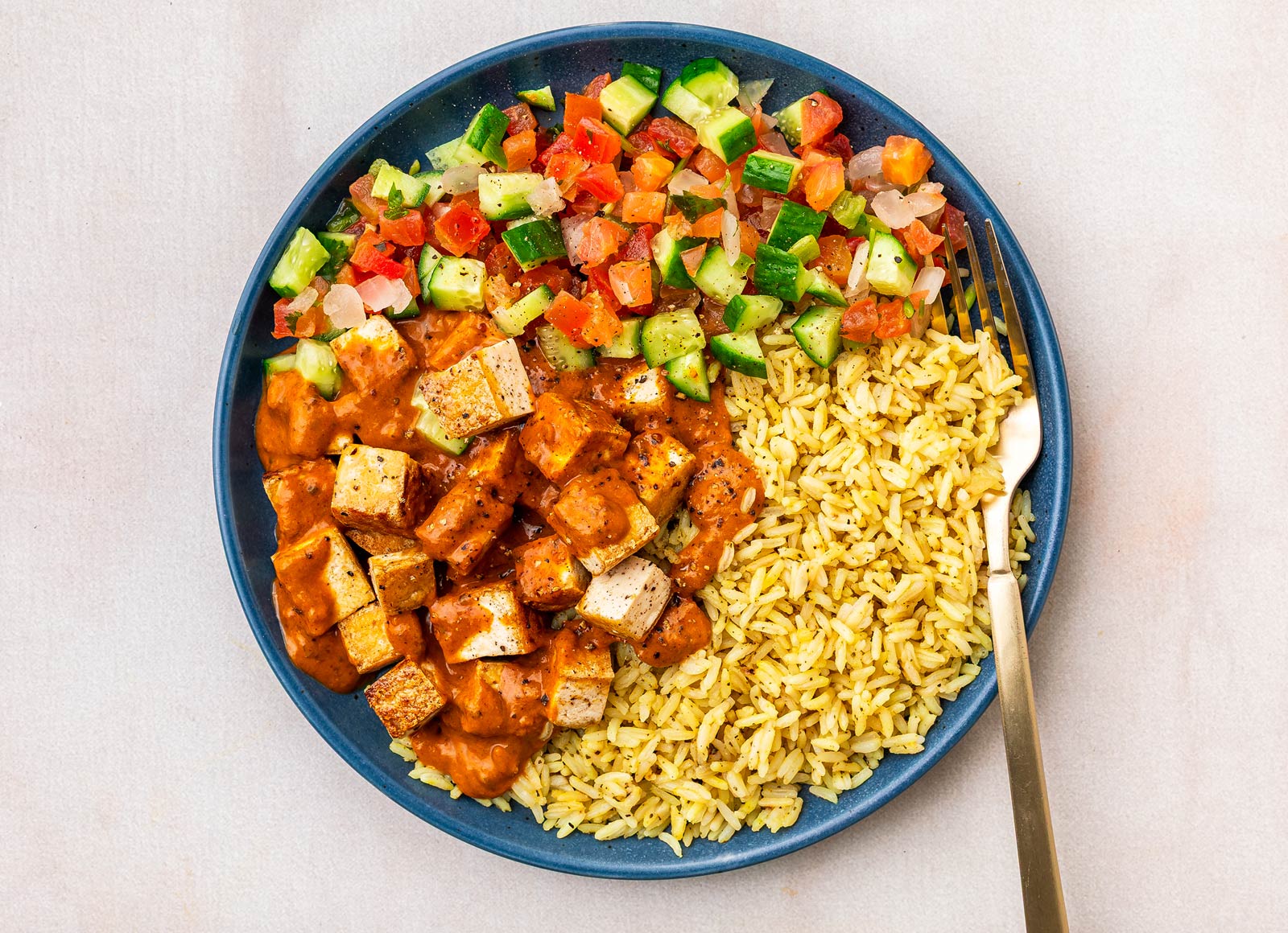 Tofu Tikka Masala + Fresh Kachumber Salad