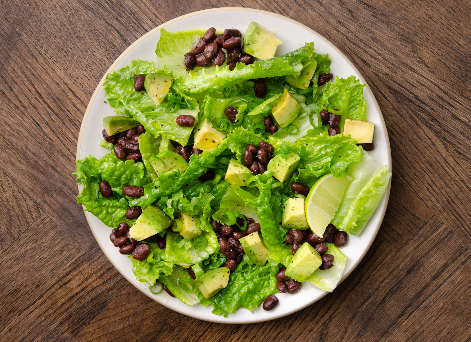 Black Bean + Avo Salad with Lime Dressing