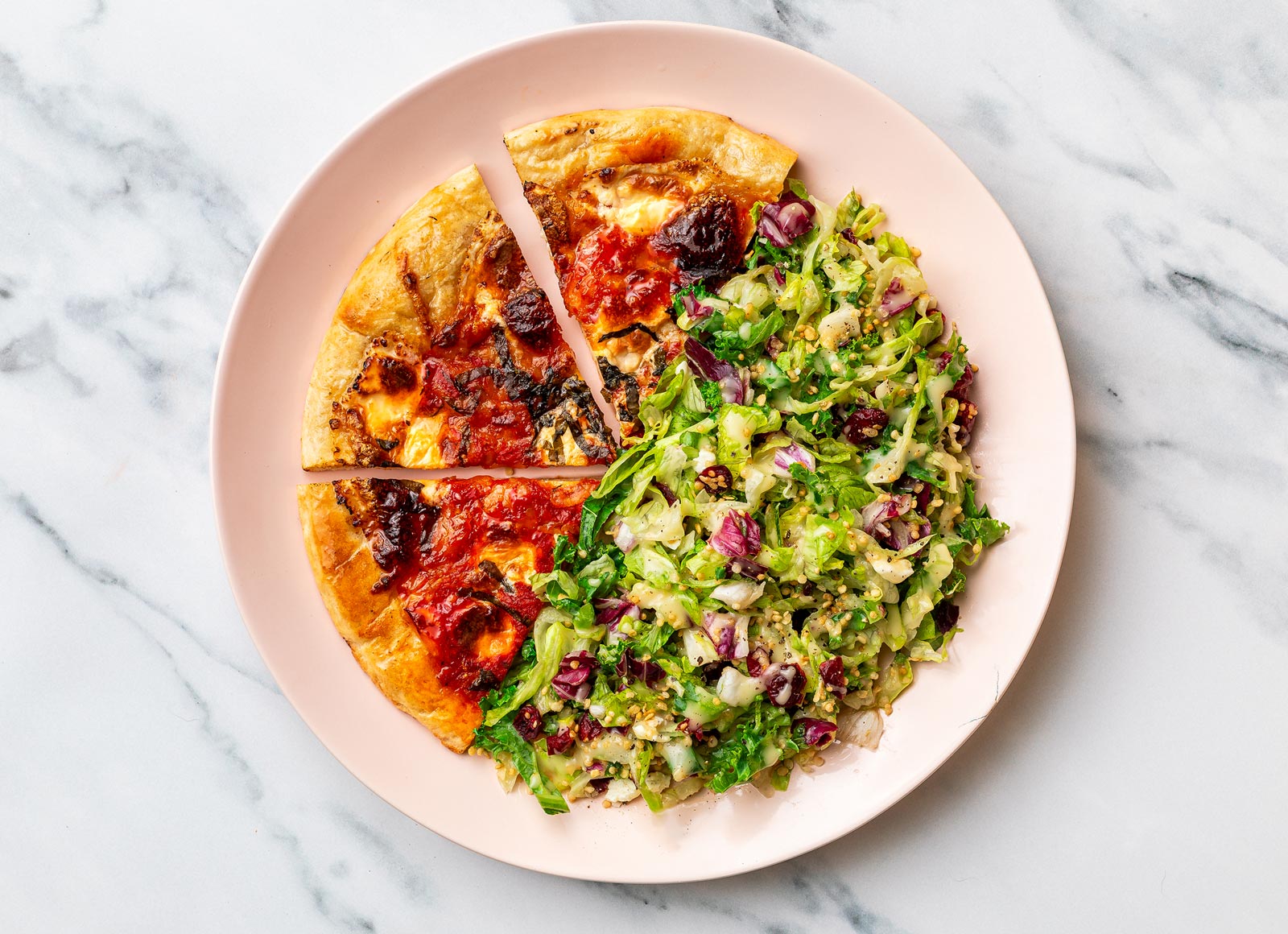 Margherita Pizza + Citrus Chopped Salad