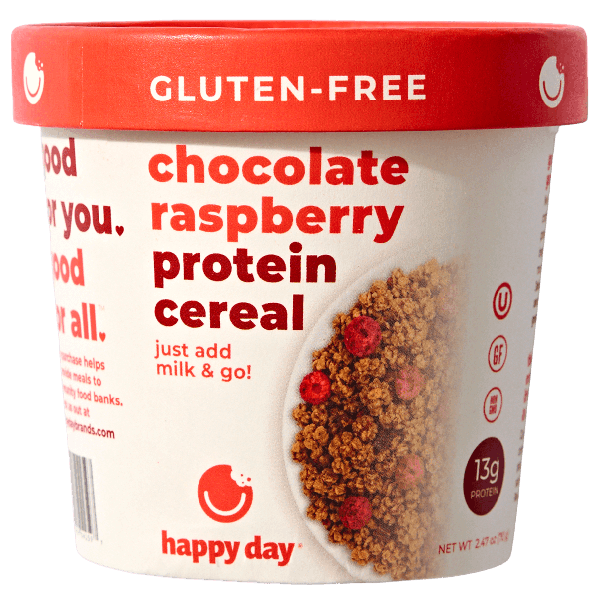 High Protein Dark Chocolate Raspberry Cereal Cup 2 of 2