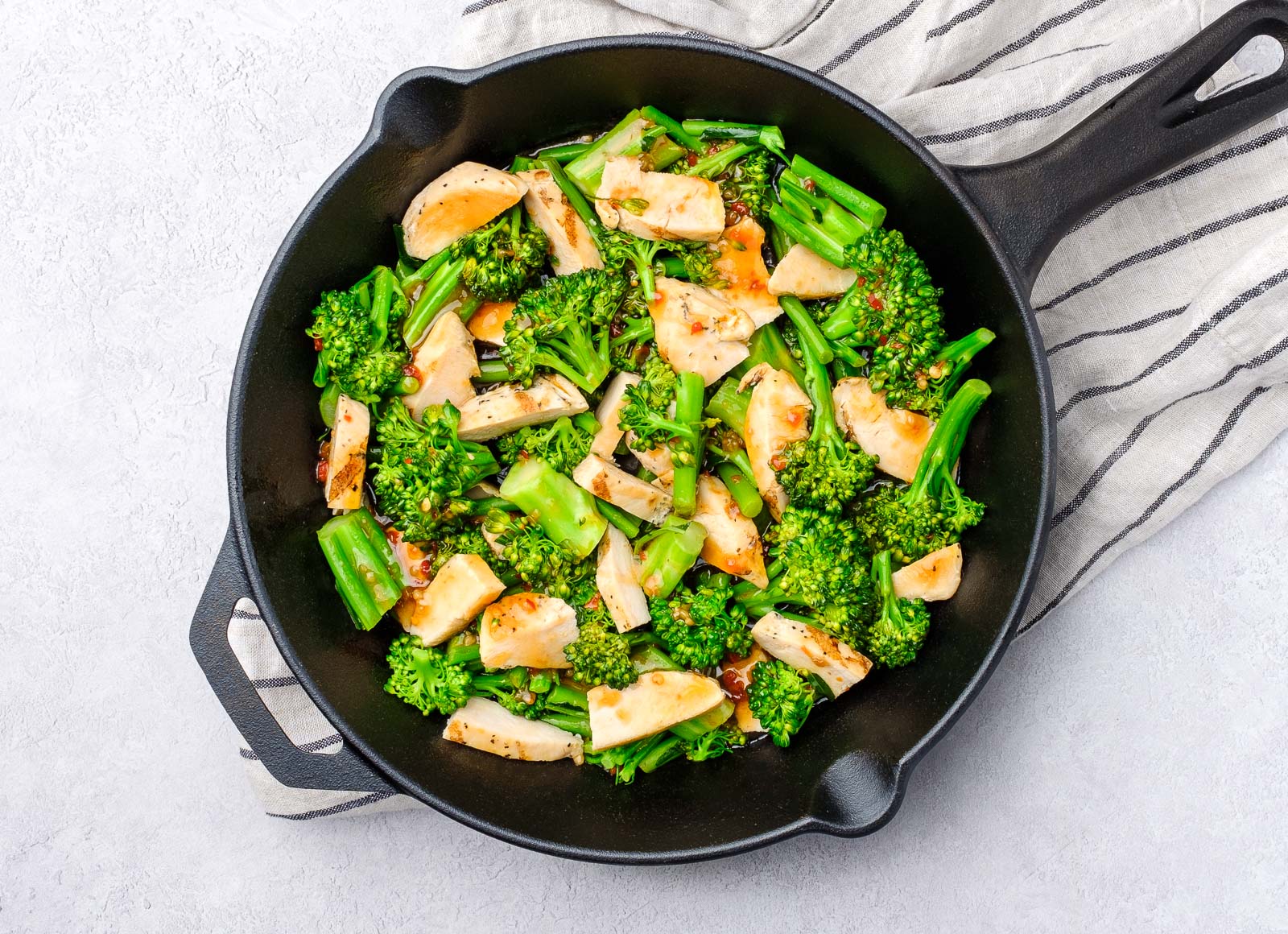 Gingery Chicken + Broccoli Skillet