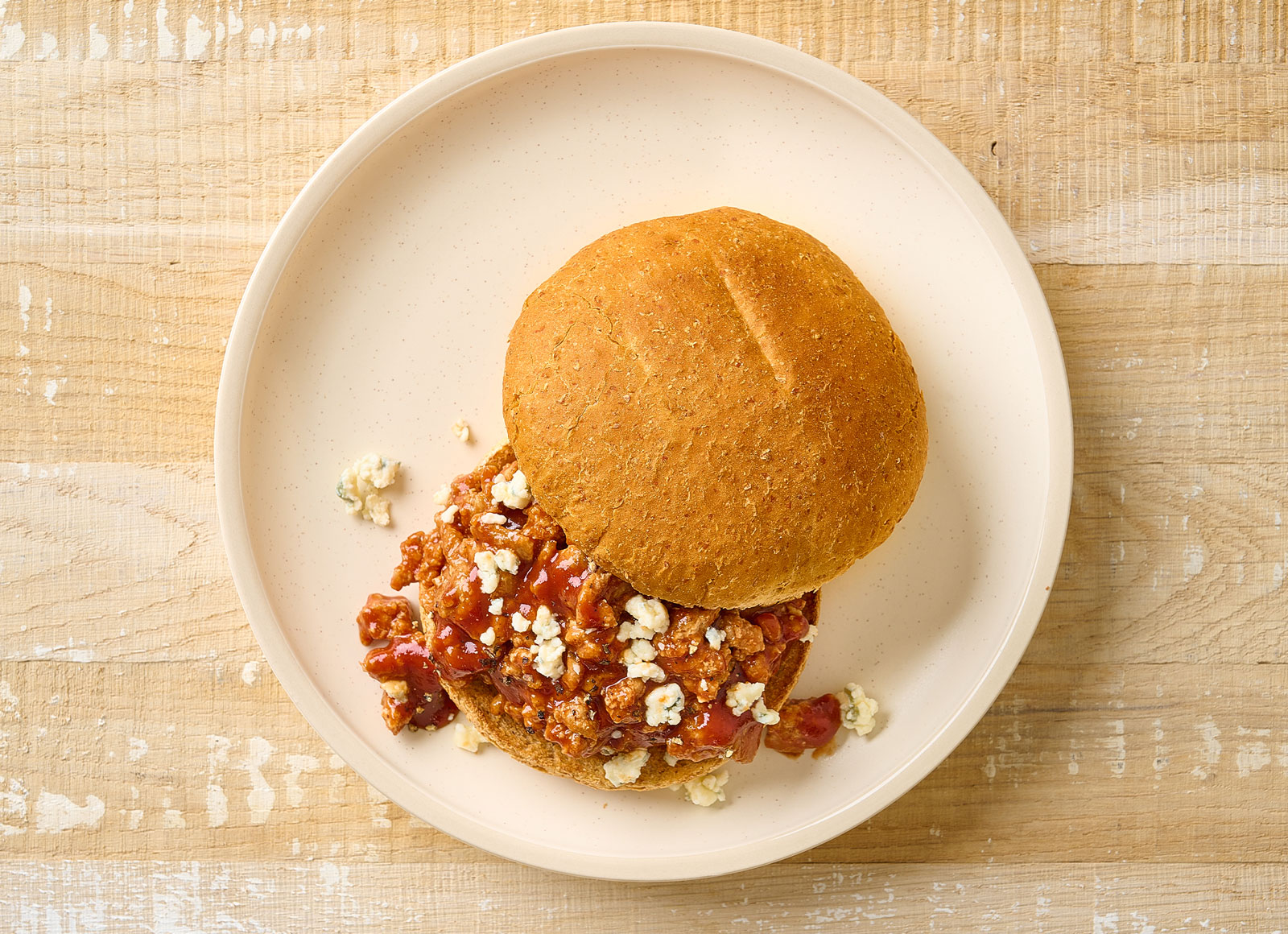BBQ Turkey Blue Cheese Sloppy Joes with Original BBQ