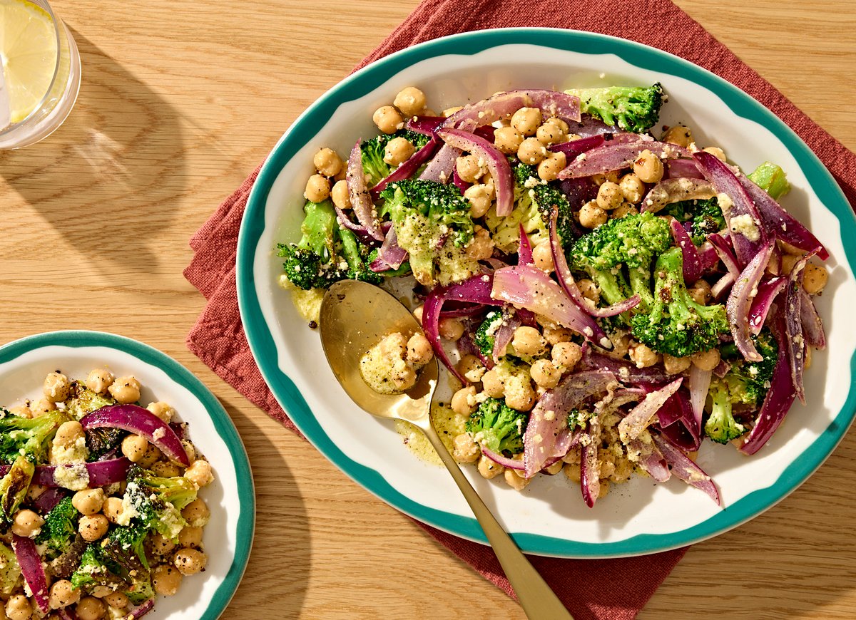 America's Test Kitchen Garlicky Broccoli + Chickpea Salad