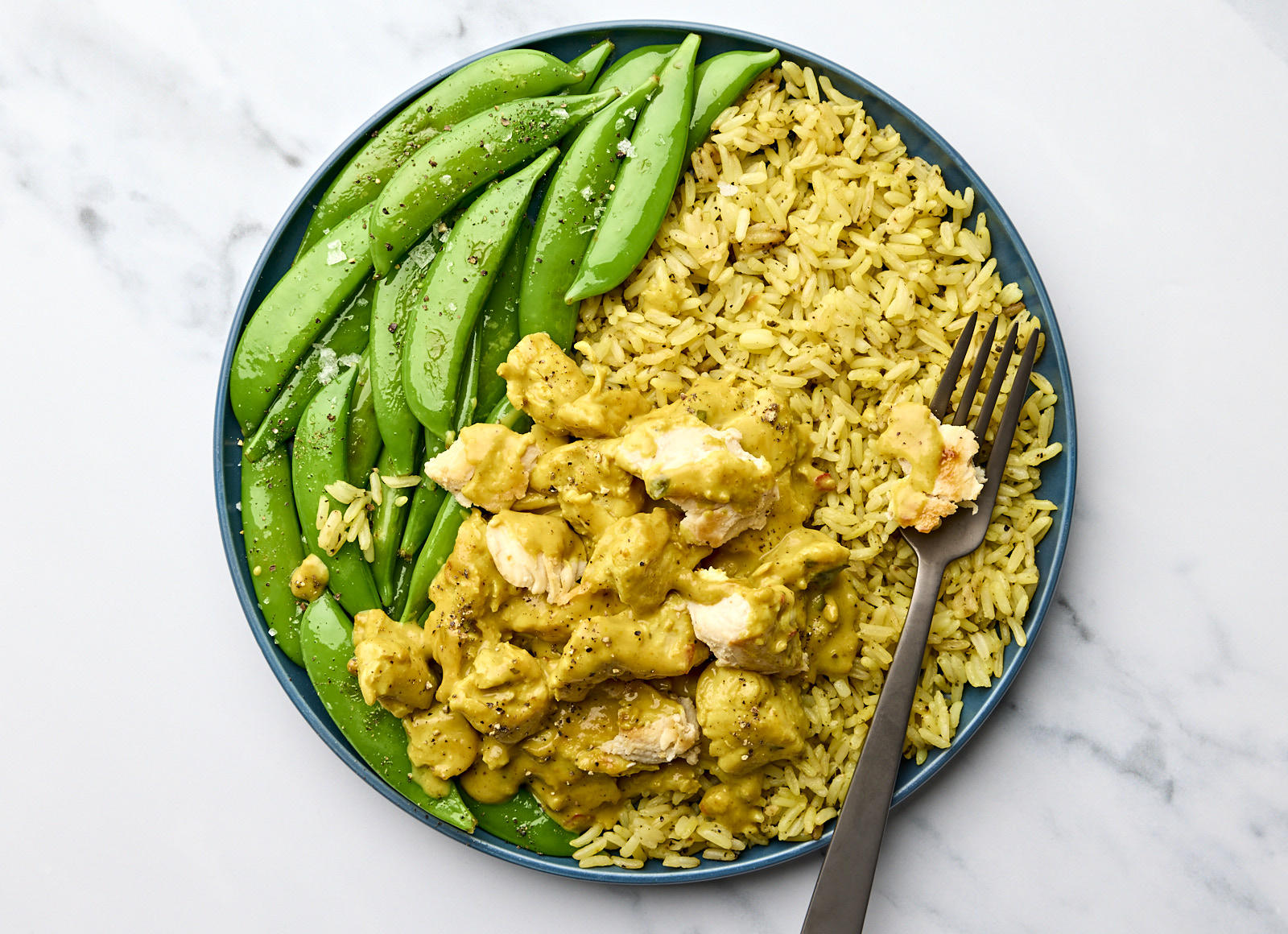 Coconut Chicken with Seasoned Jasmine Rice & Peas