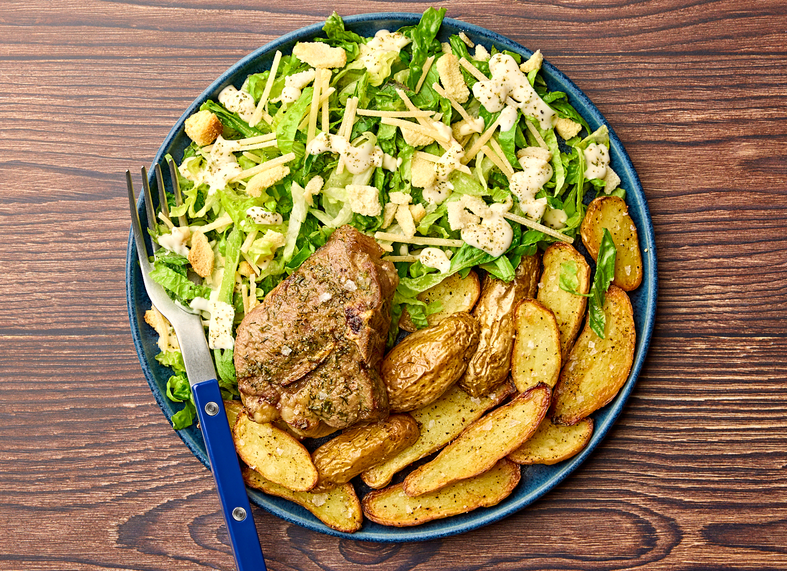 Air Fryer Lamb Chops + Crispy Potatoes