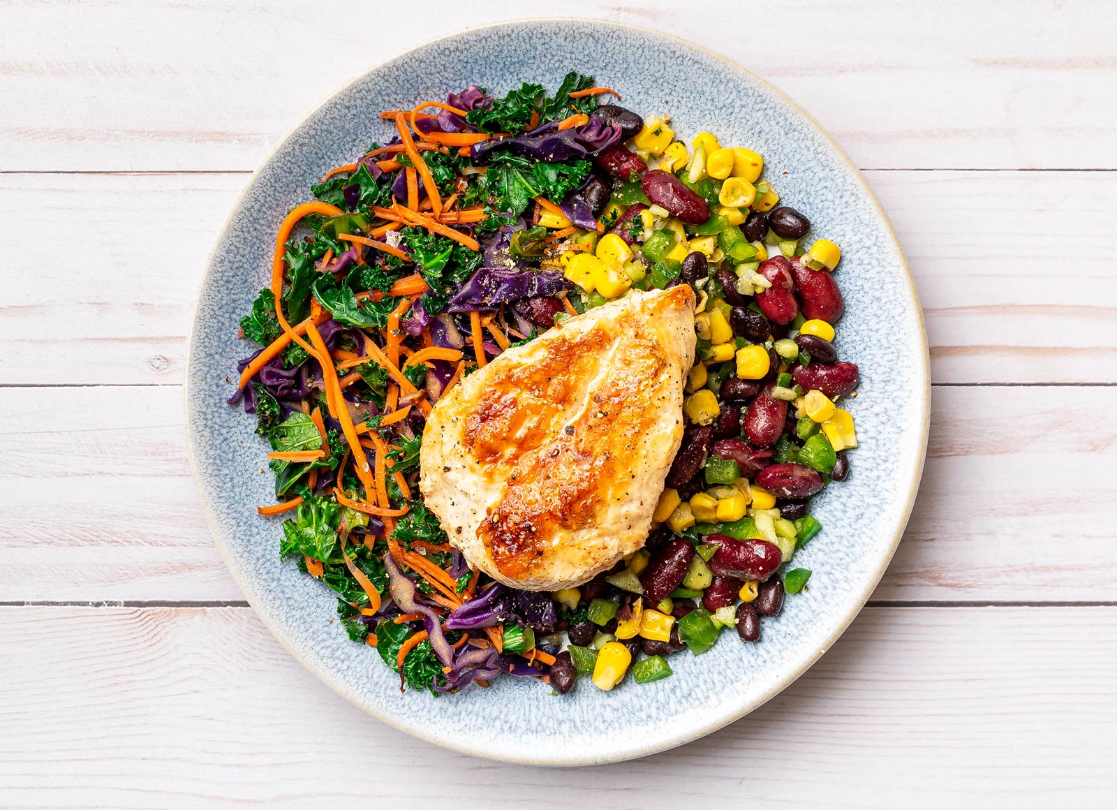 Seared Chicken Breast + Rainbow Veggies