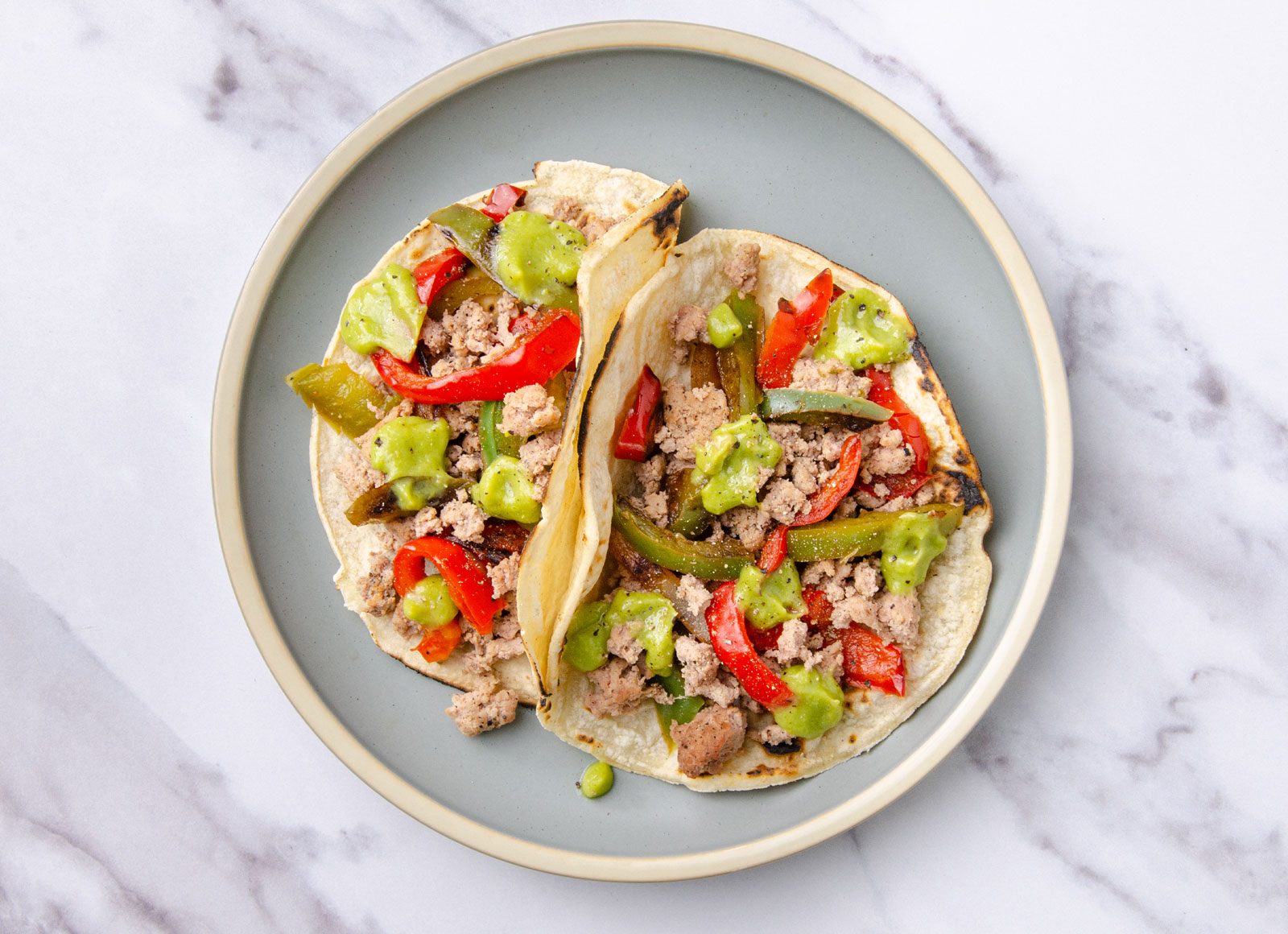 Turkey + Fajita Veggie Tacos