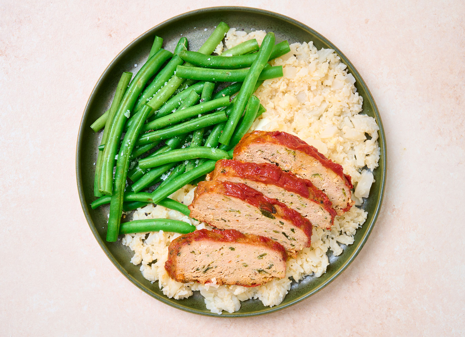 Turkey Meatloaf + Cauliflower Rice