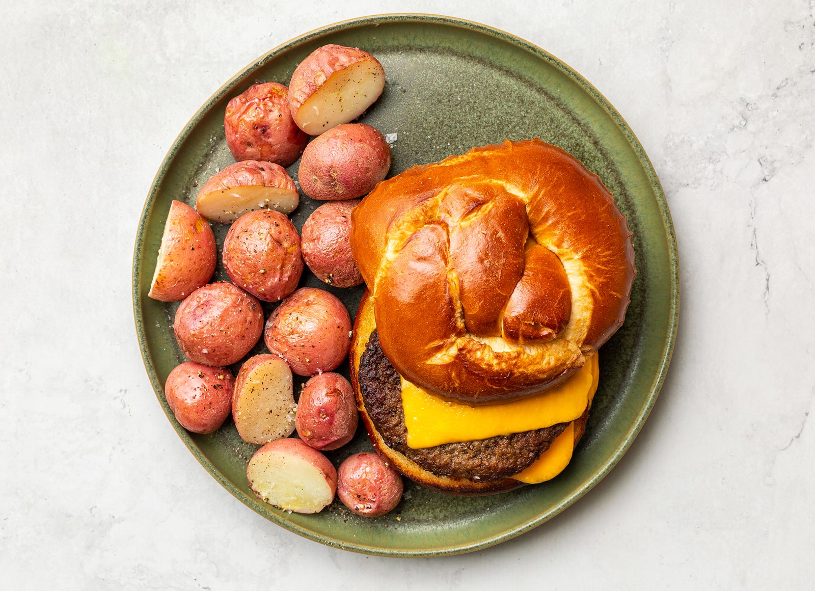 All-American Cheeseburger + Red Potatoes