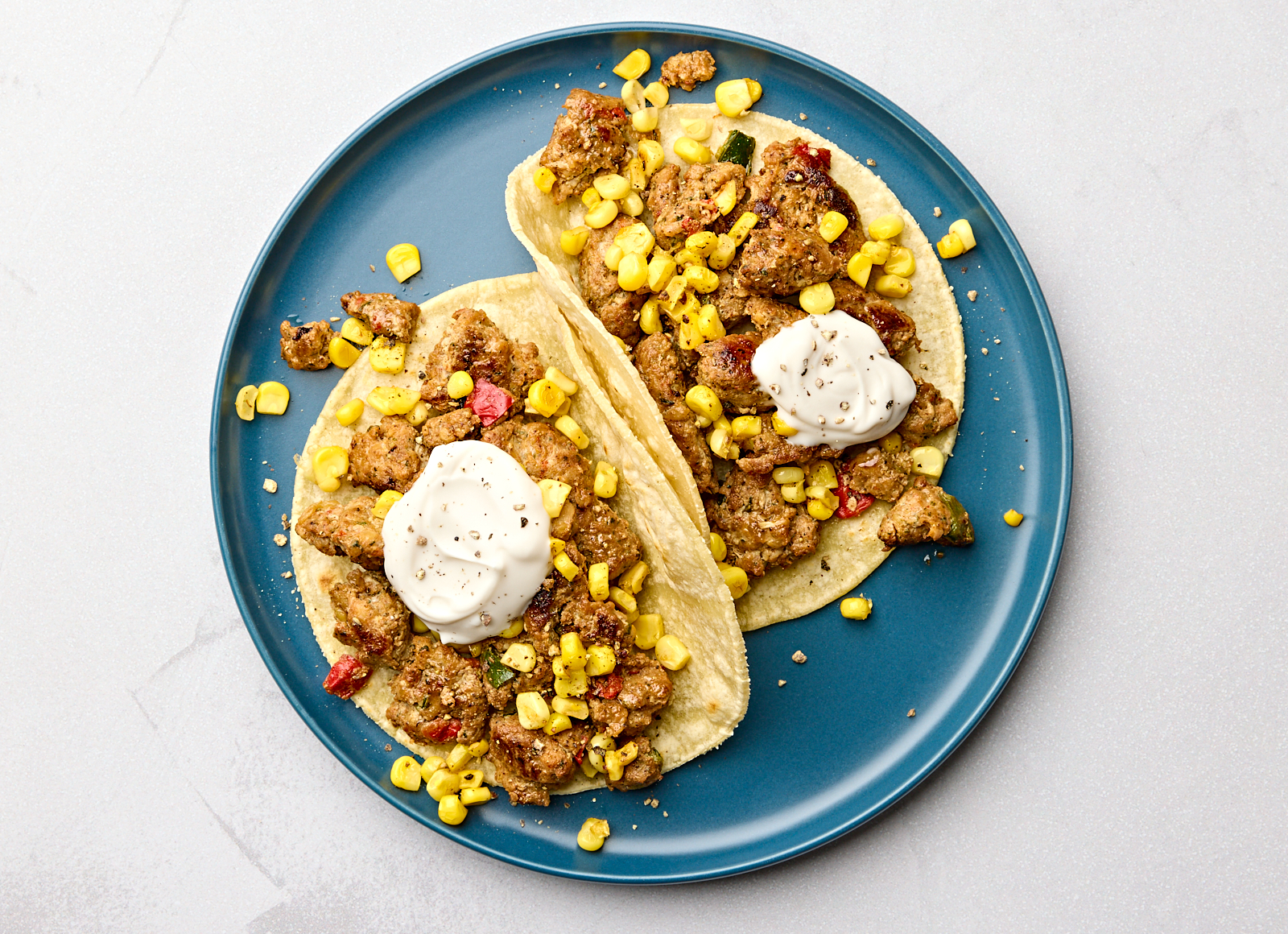 Seasoned Chicken + Corn Tacos