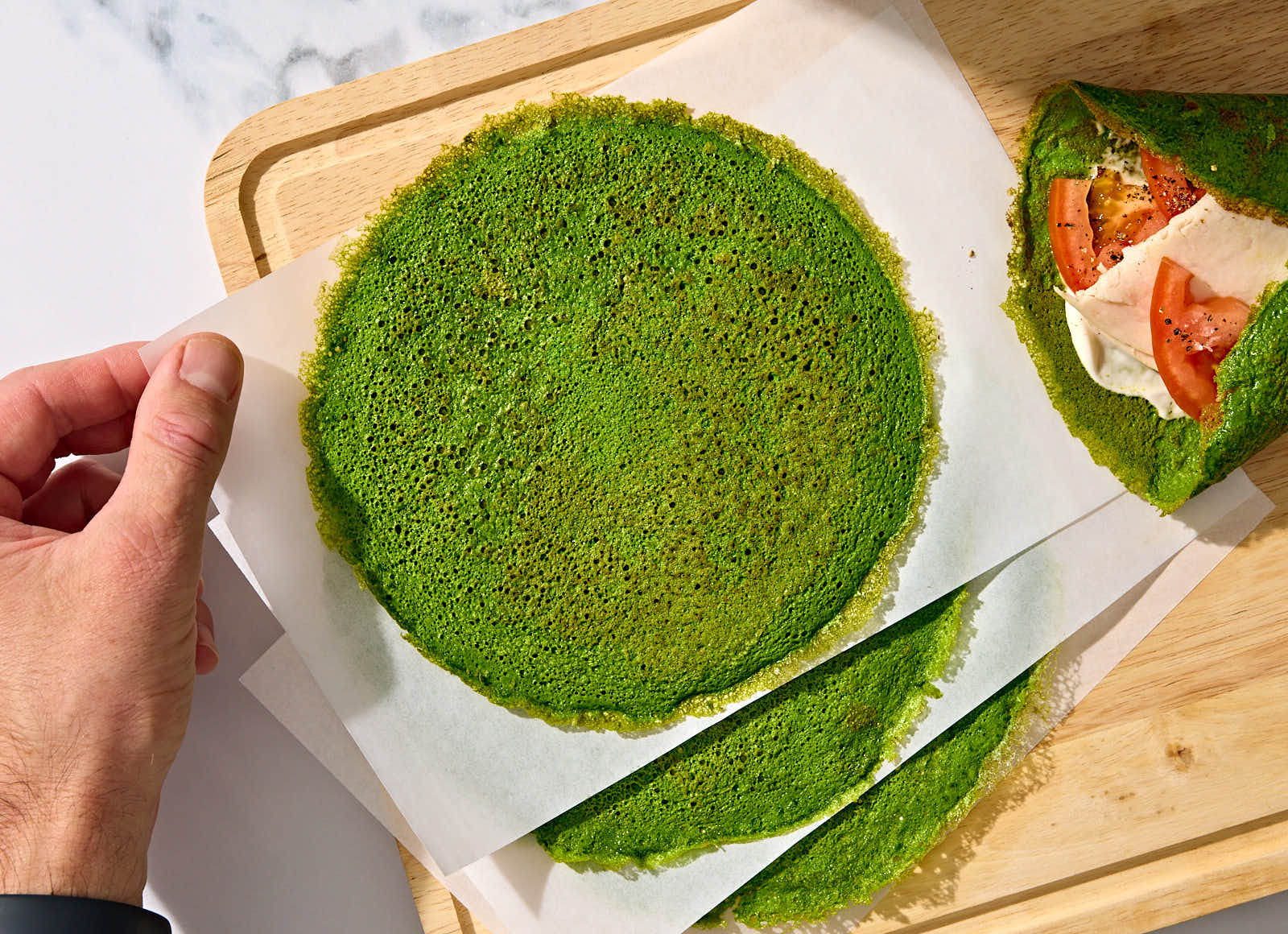 3-Ingredient Spinach Wraps