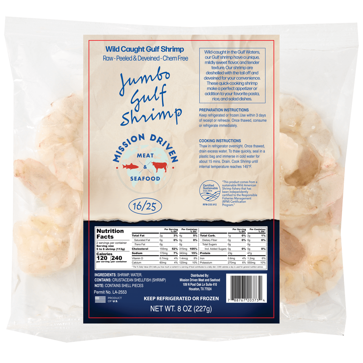 Wild Jumbo Gulf Shrimp 2 of 2