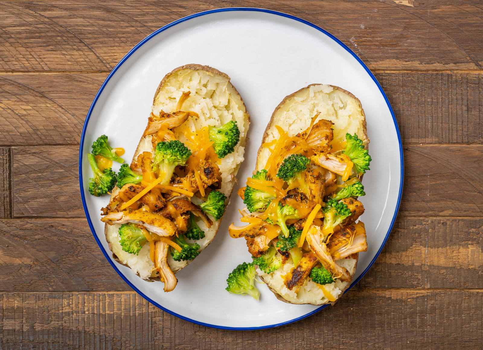 Broccoli Cheddar Shawarma Microwave-Ready Russet Potato Boat