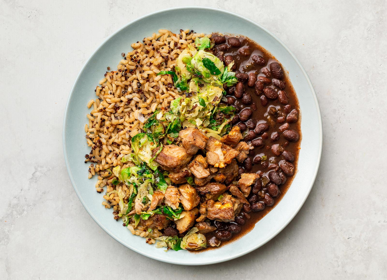 Carnitas + Black Bean Plate