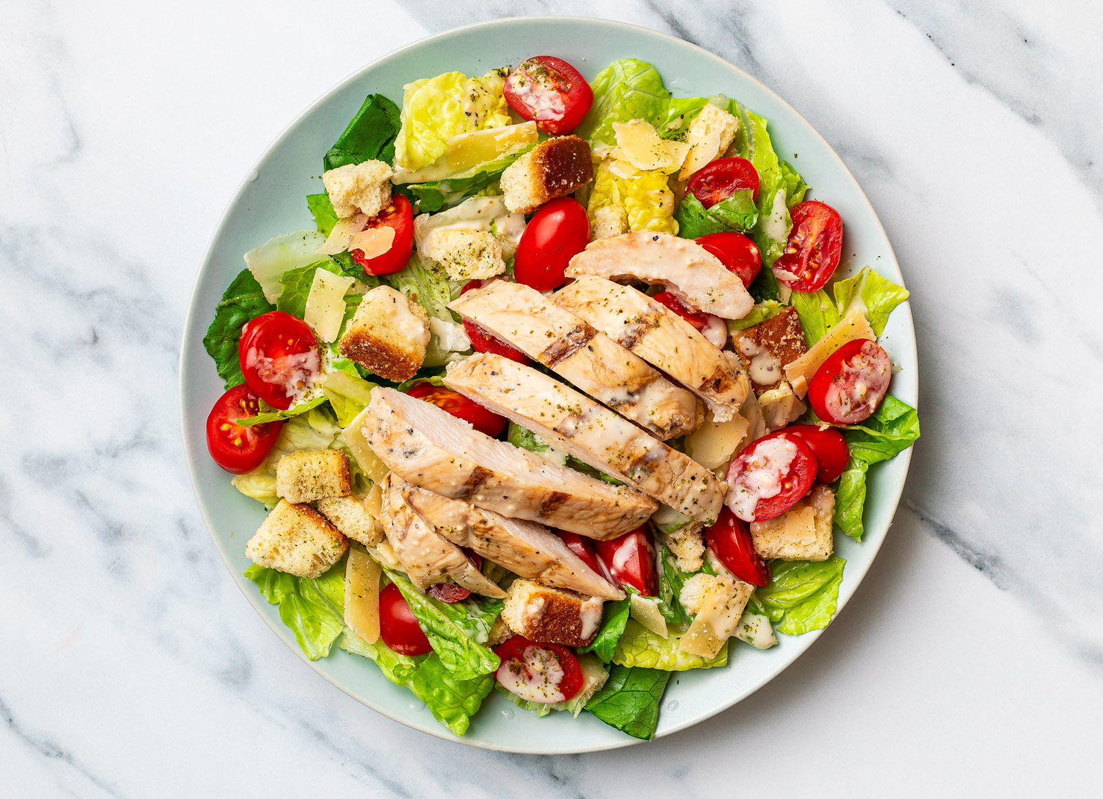  Tomato + Seasoned Grilled Chicken Breast Caesar Salad