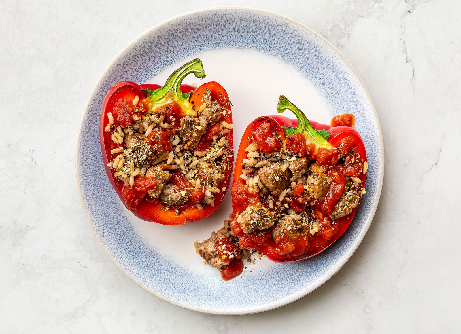 Marinara Italian Sausage Stuffed Peppers