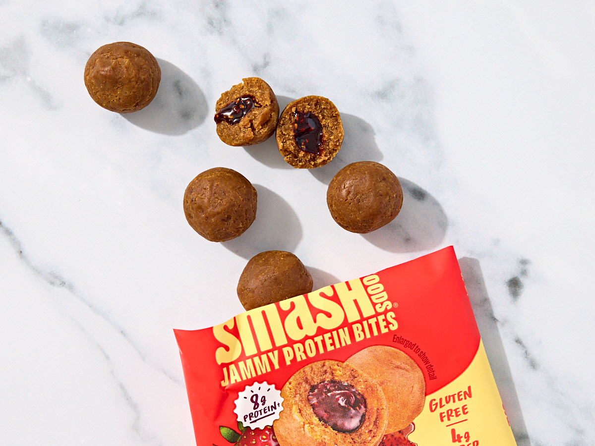 Sunflower Butter & Strawberry Jammy Protein Bites 1 of 2