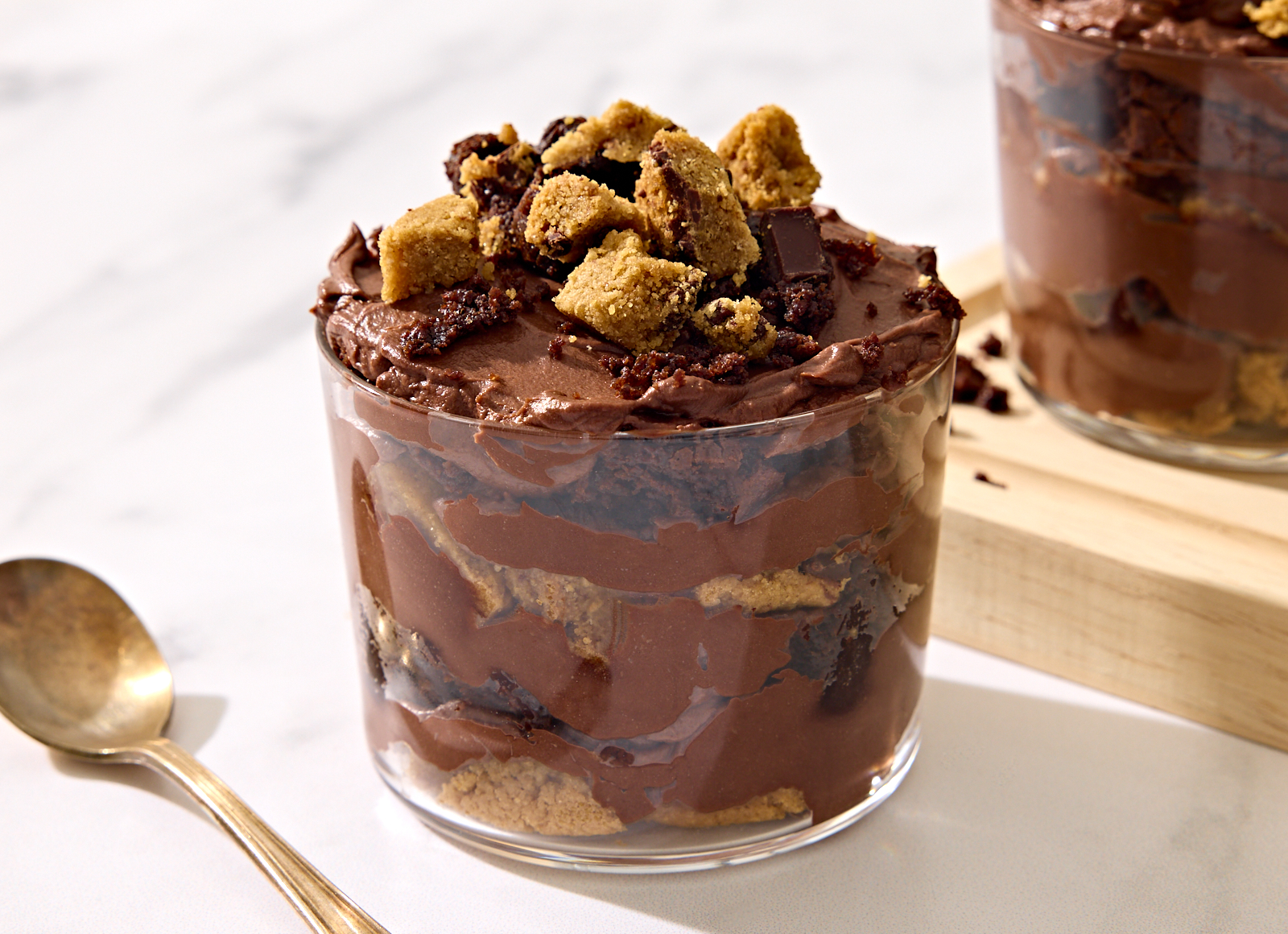 Guilt-Free Chocolatey Brookie Dough Parfait