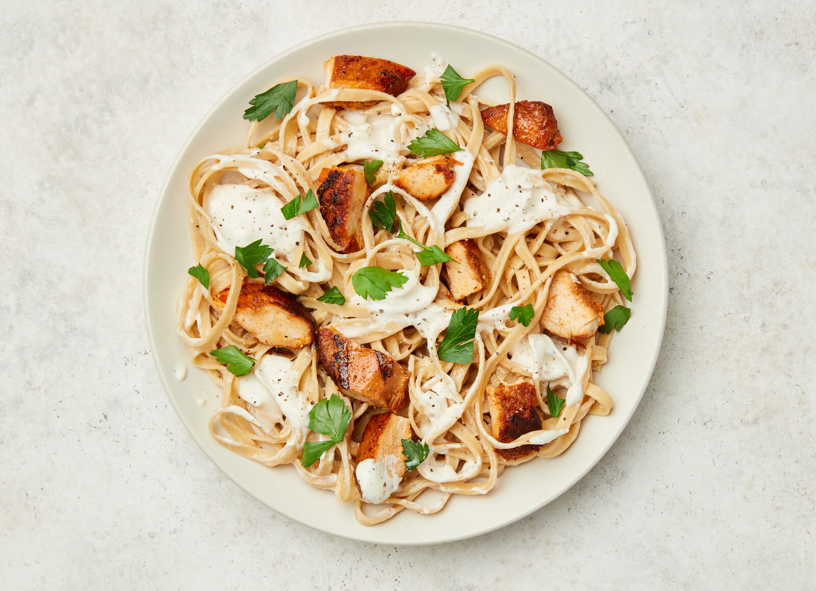 Blackened Chicken Linguine Alfredo