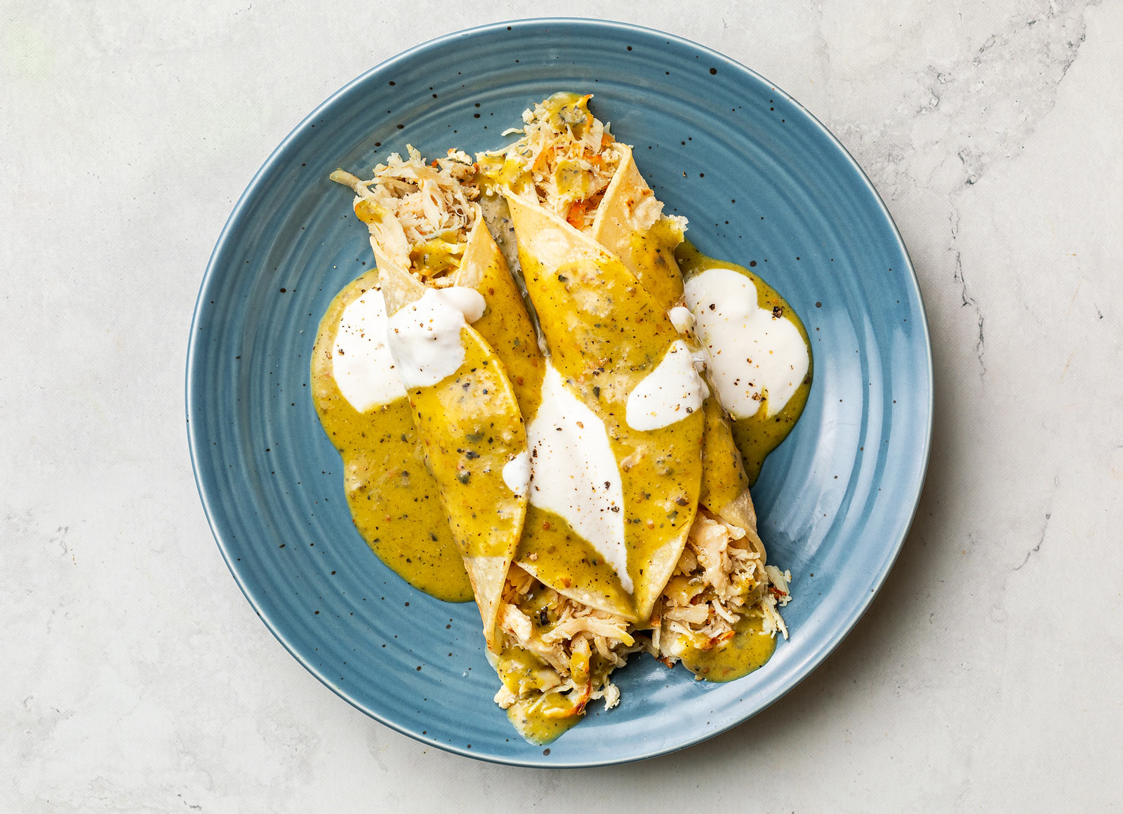 Green Chile Chicken Enchiladas