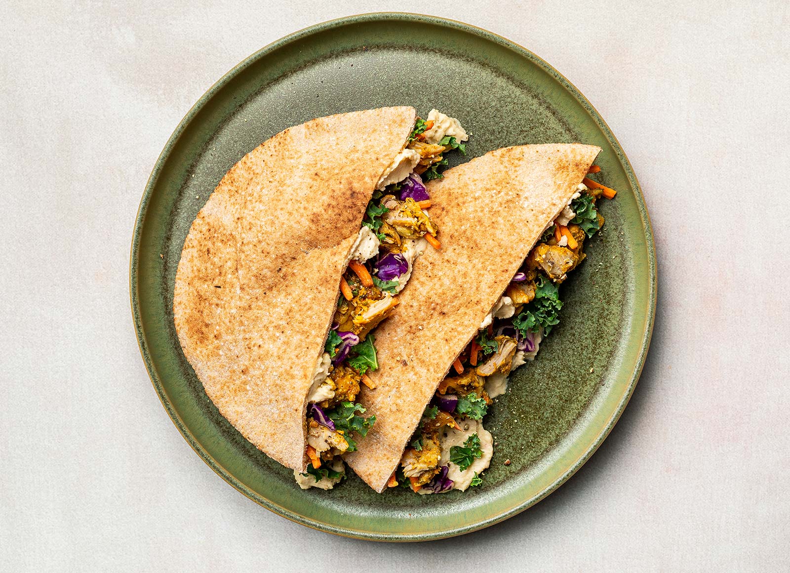 Shawarma Chicken Lemon Garlic Hummus Whole Grain Pita Pockets