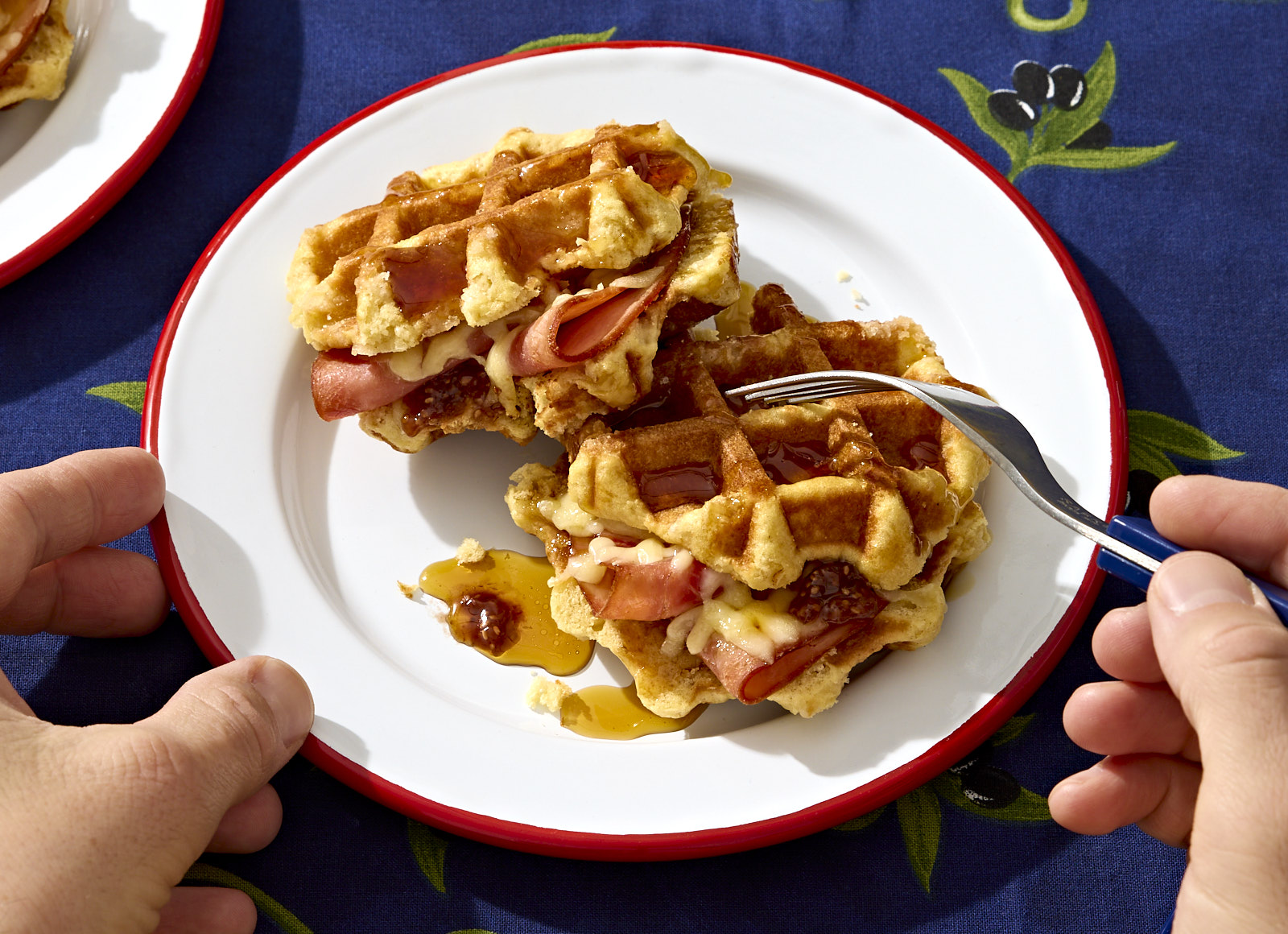 Loaded Monte Cristo Belgian Waffles