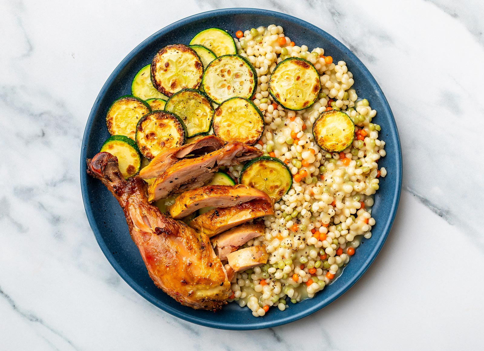 Juicy Chicken + Zucchini with  Couscous