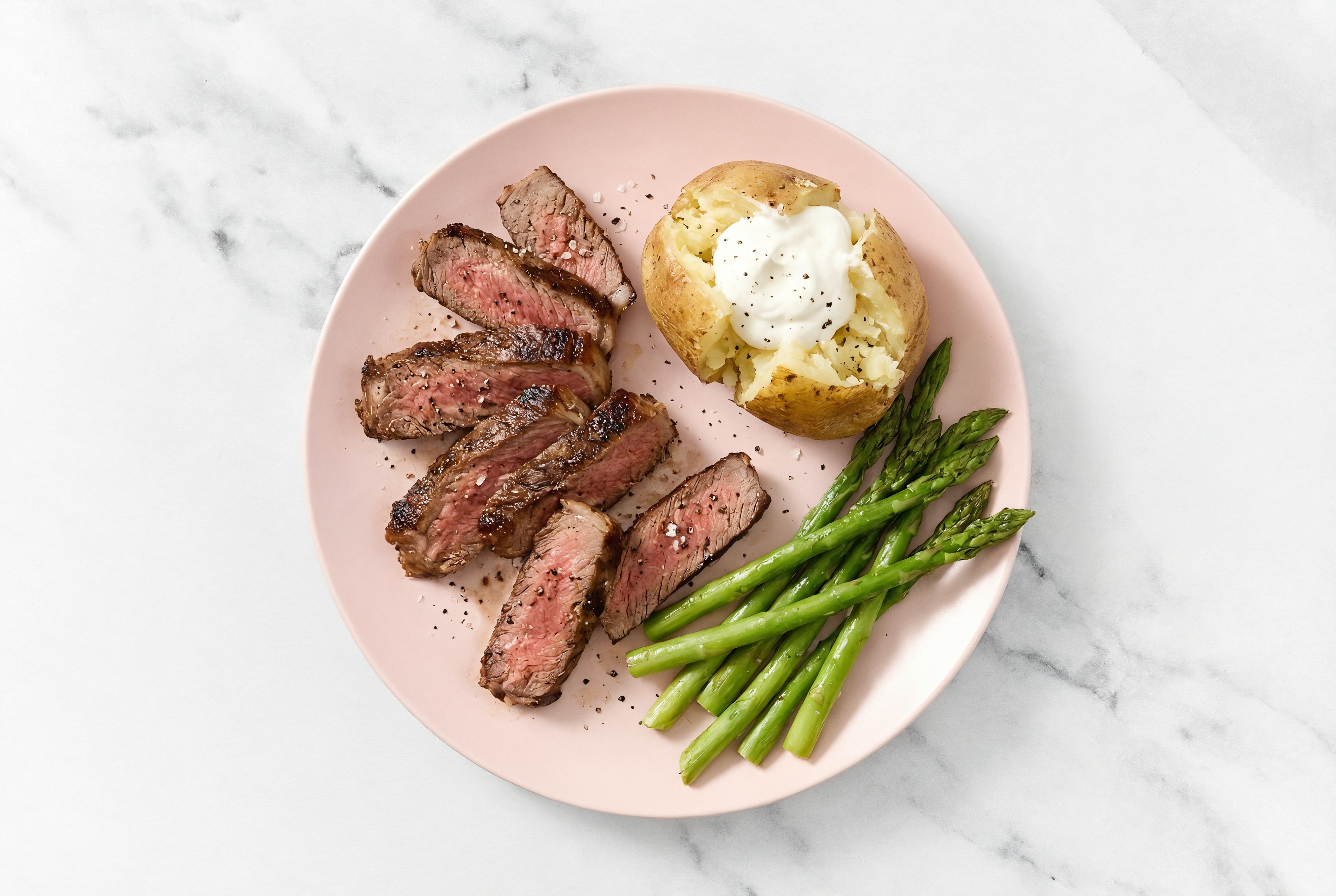 Steakhouse-Style Beef Sirloin + Baked Potato