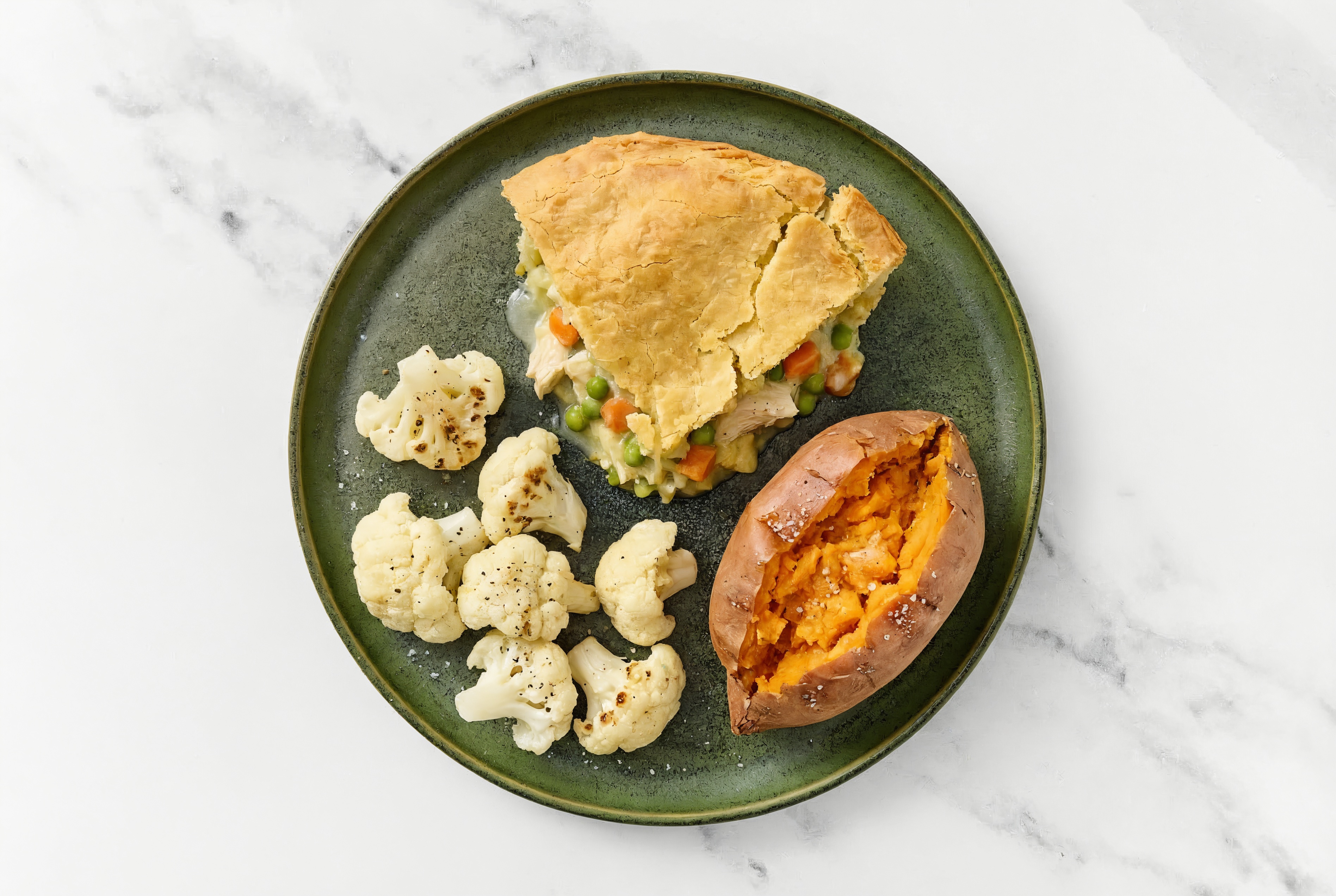 Chicken Pot Pie with Cauliflower & Sweet Potato