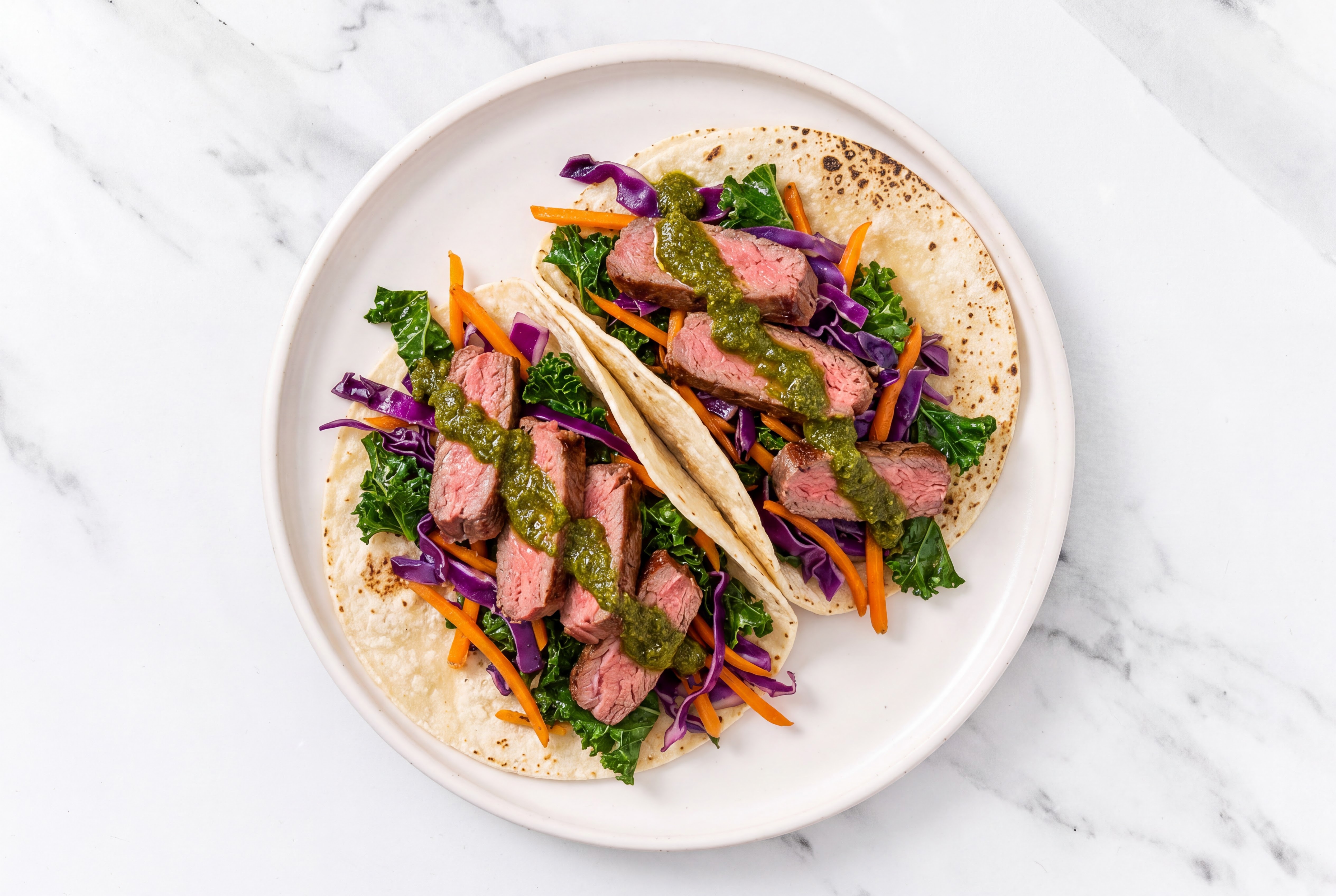 Technicolor Steak Zhoug Tacos