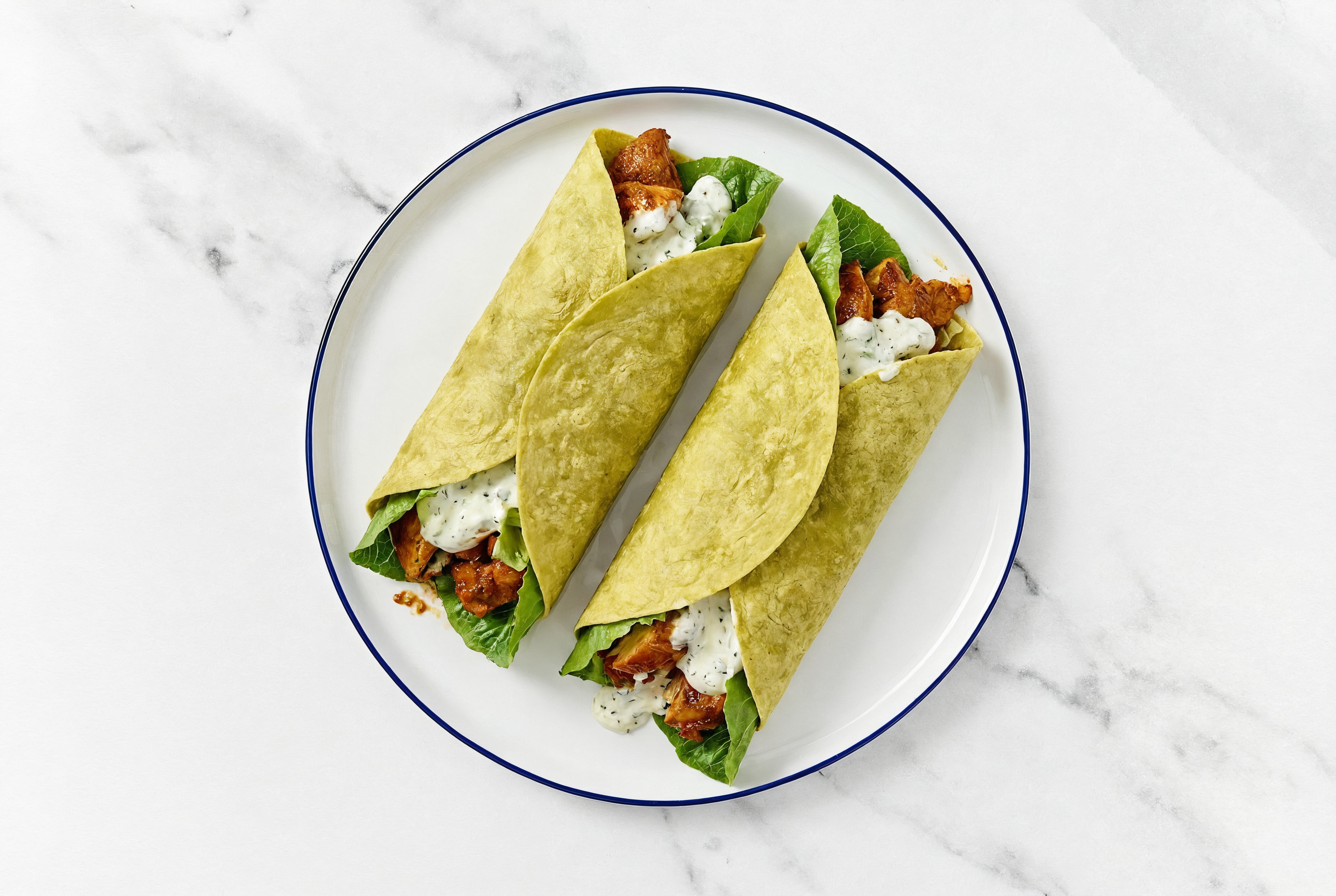 Tzatziki Tandoori Chicken Wrap with Spinach Tortilla