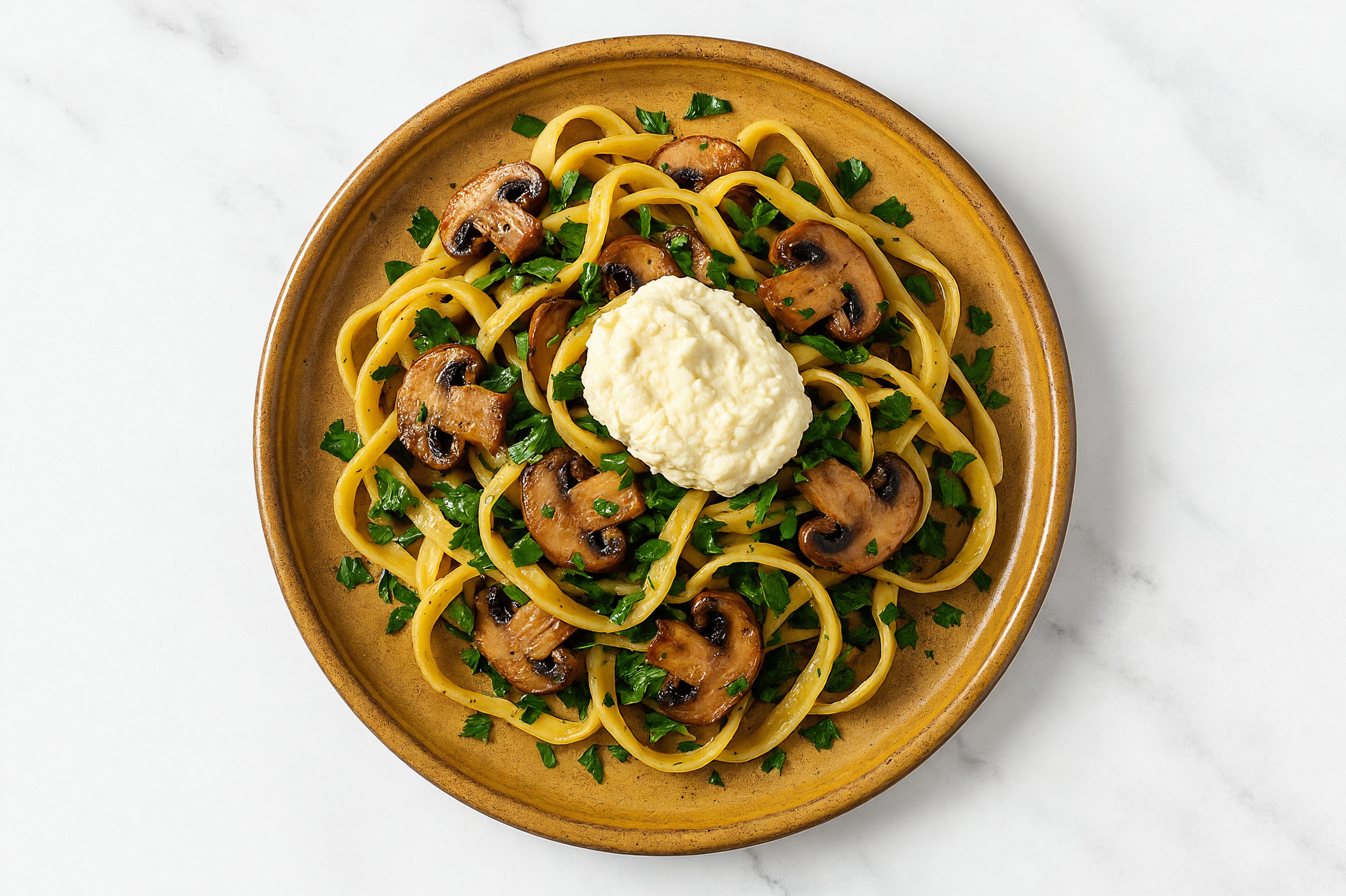 Mushroom "Ricotta" Tagliatelle Pasta