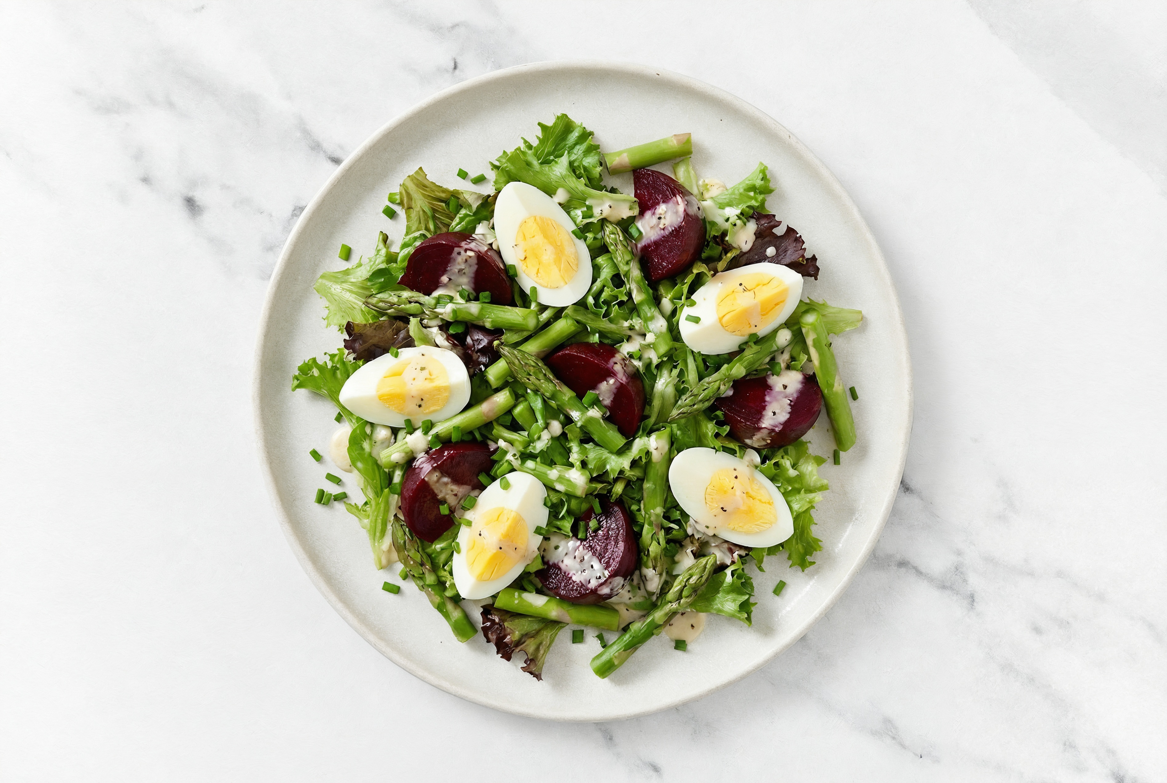 Creamy Asiago + Asparagus Cobb Salad
