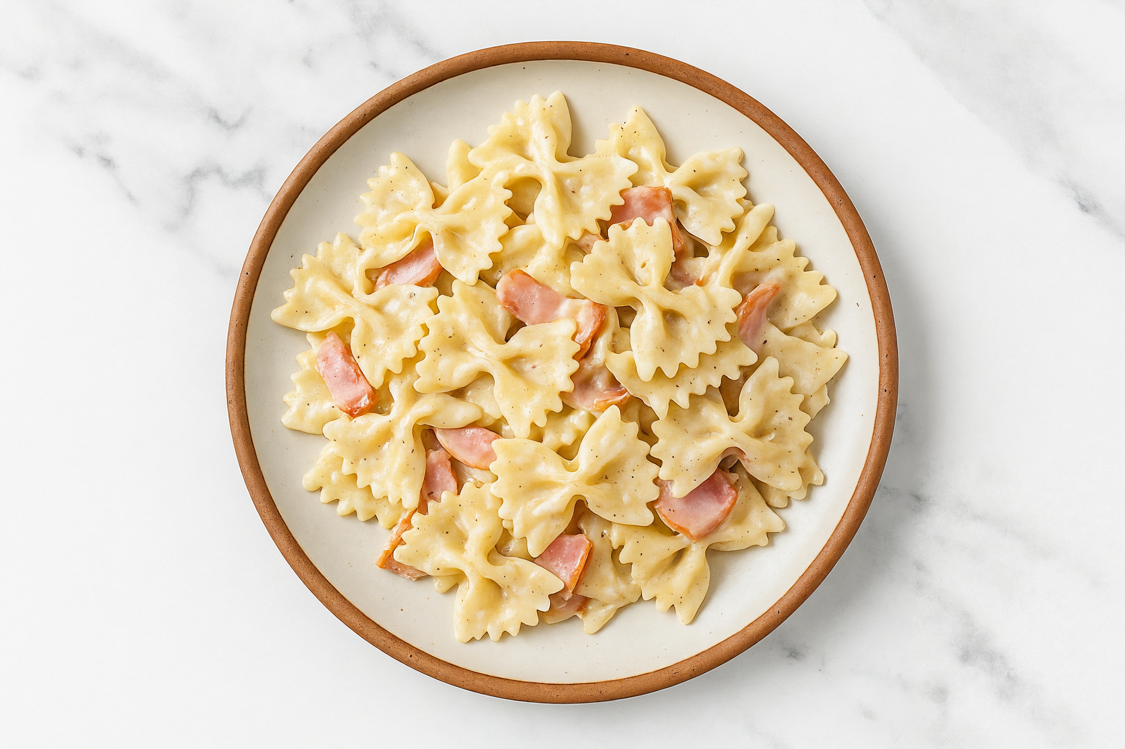 Farfalle Cordon Bleu with Creamy Rosemary Mushroom Truffle Sauce