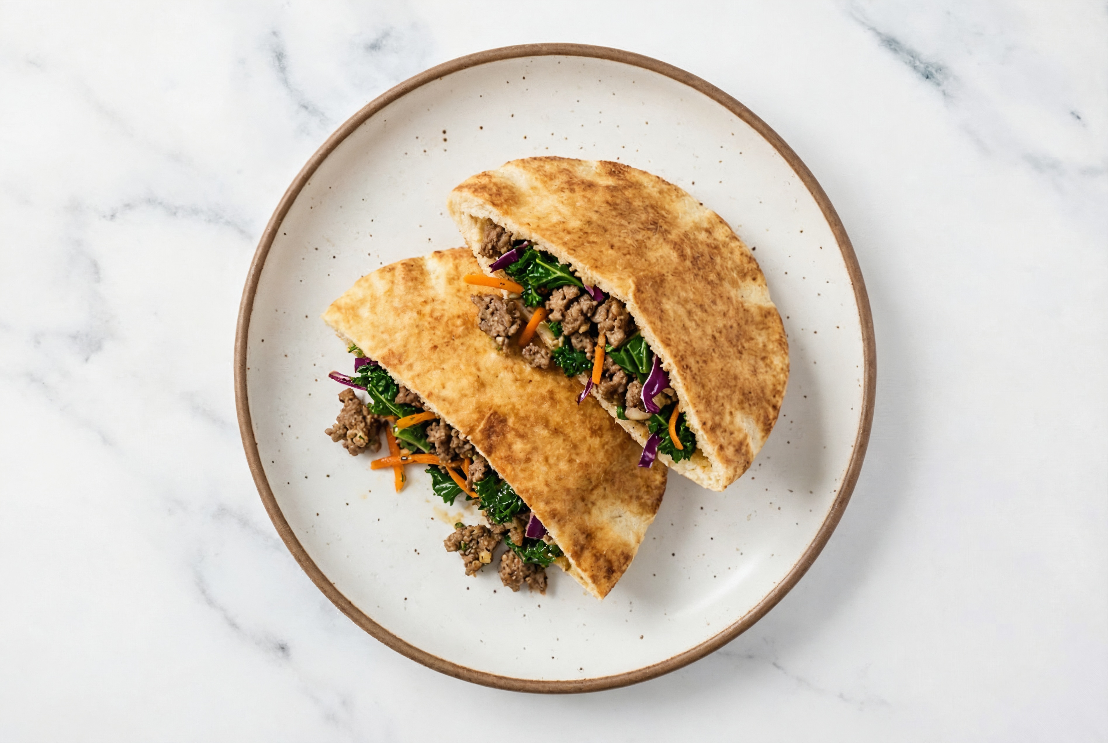 Rainbow Beef + Veggie Traditional Pita