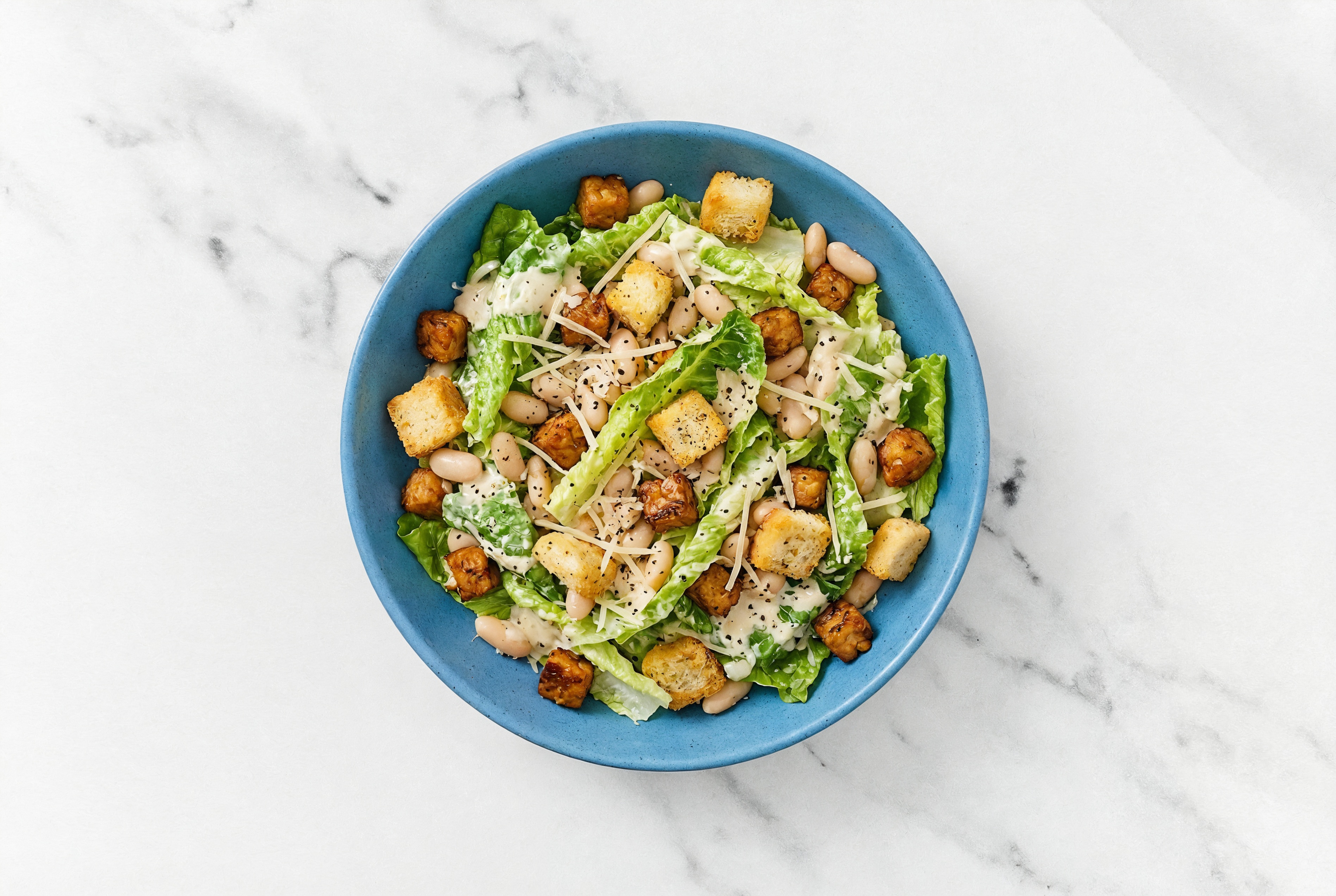 Chickpea Tempeh + Cannellini Bean Caesar