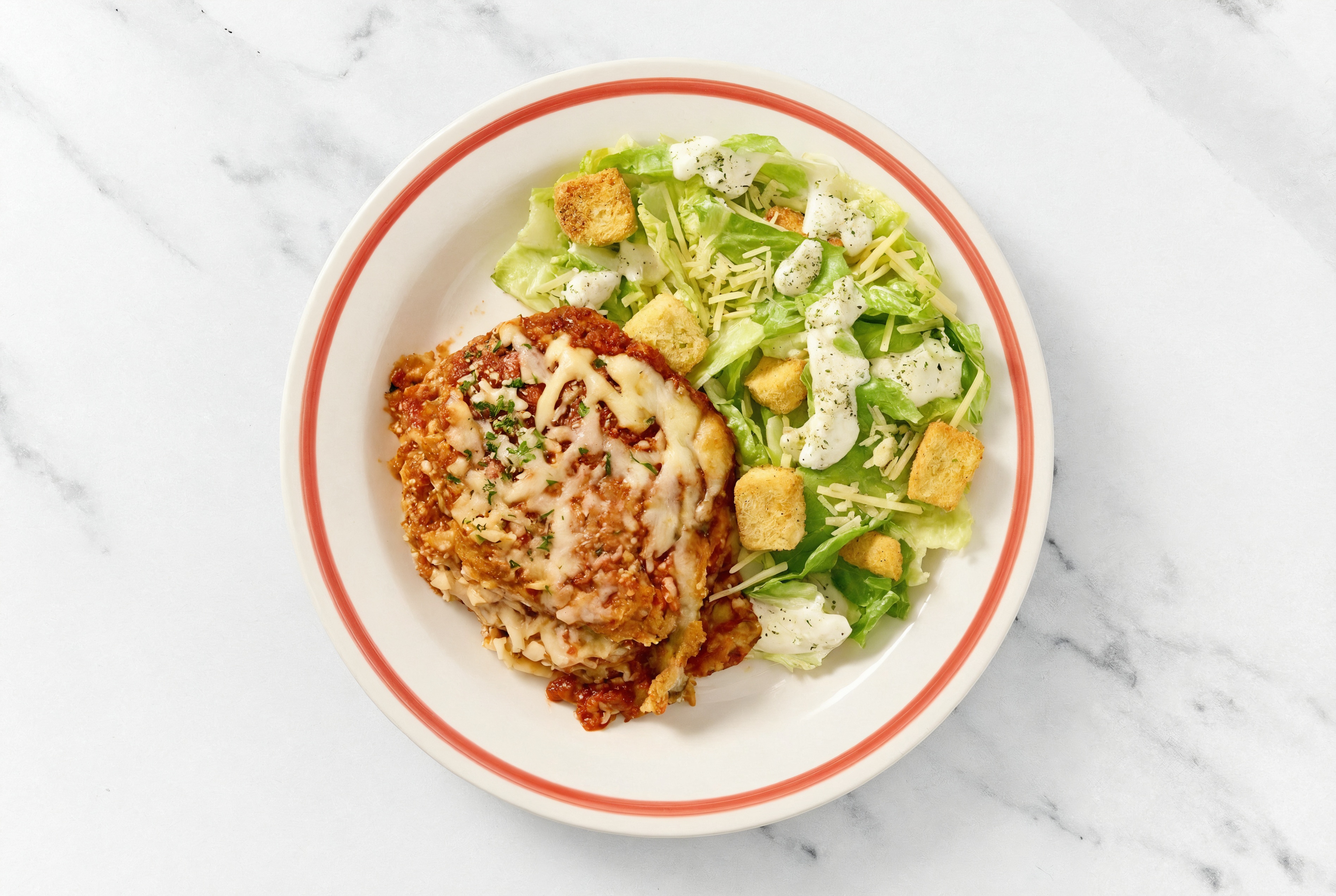 Eggplant Parmesan  + Caesar Salad