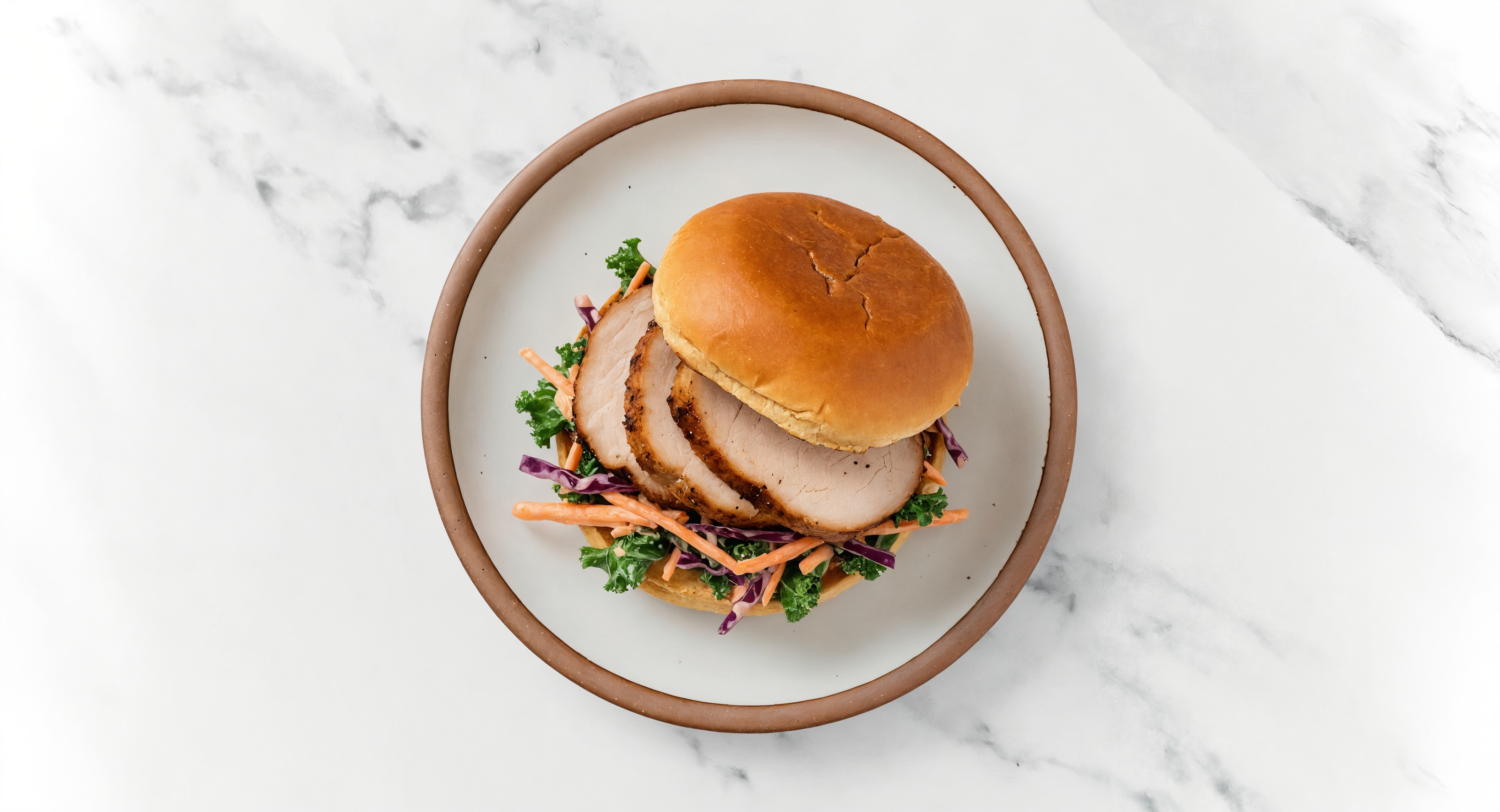Herby Pork Loin + Quick Slaw Sandwich