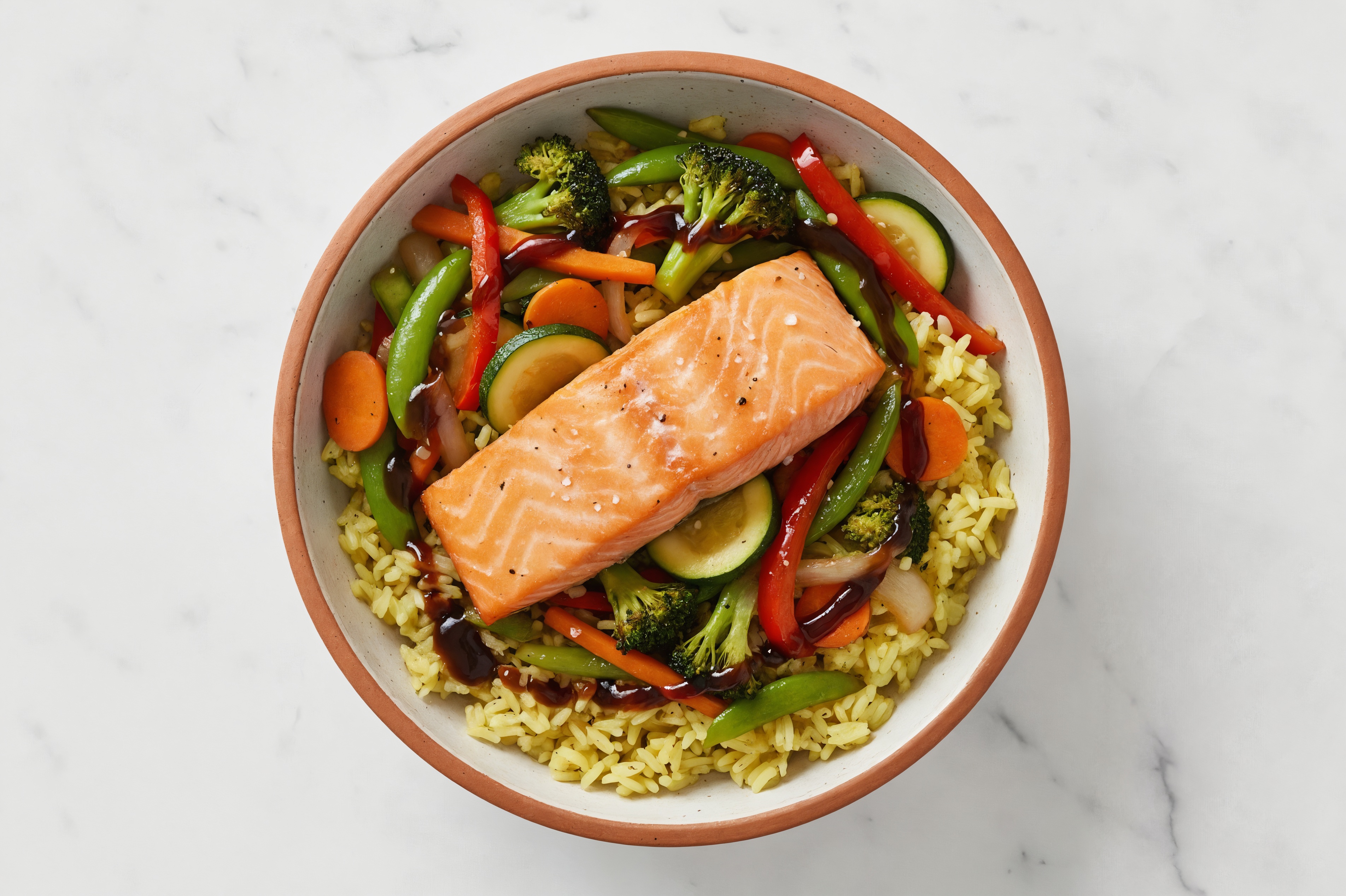 Japanese BBQ Salmon Rice Bowl