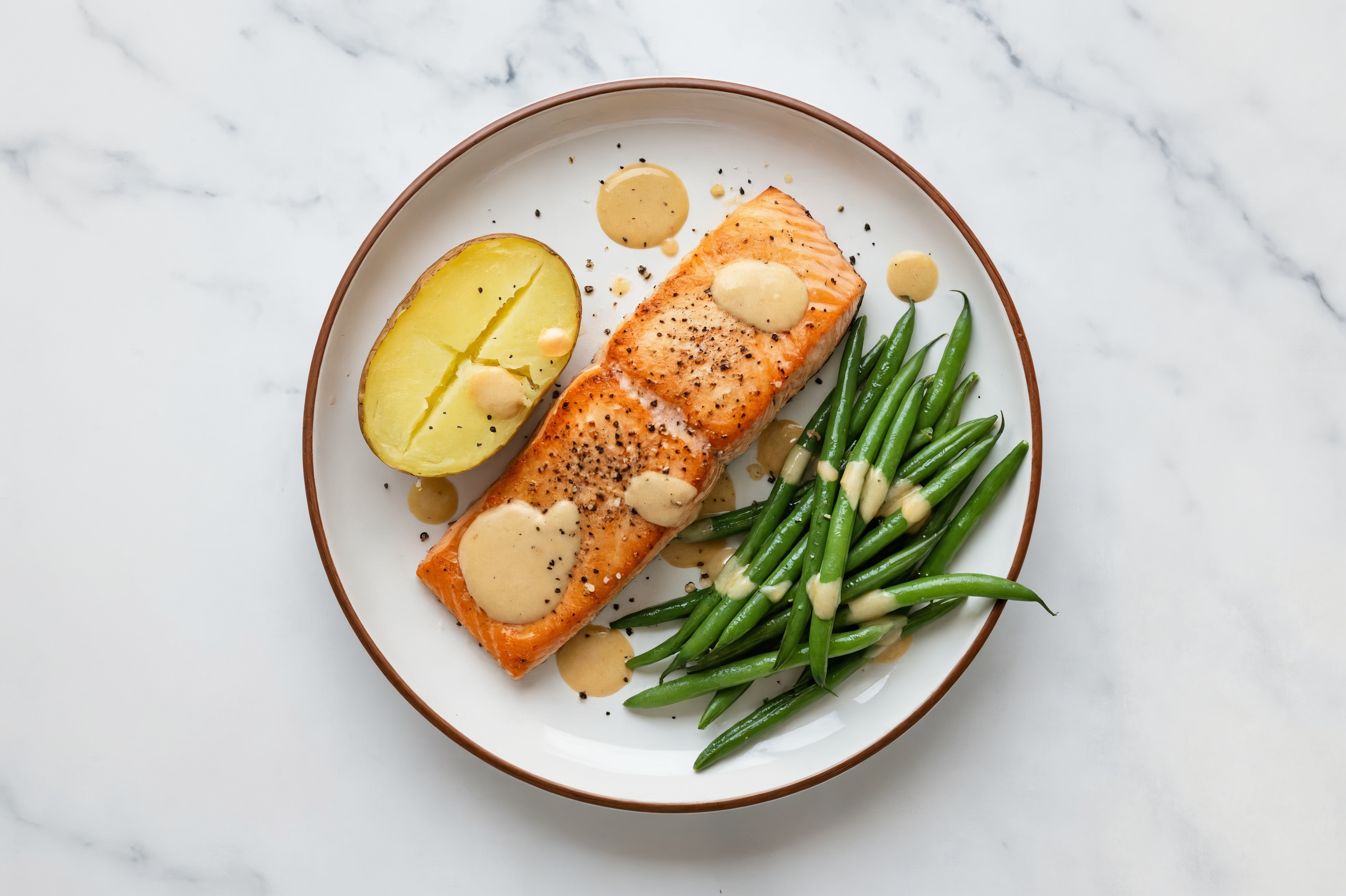 Miso Atlantic Salmon with Russet Potato & Organic Green Beans
