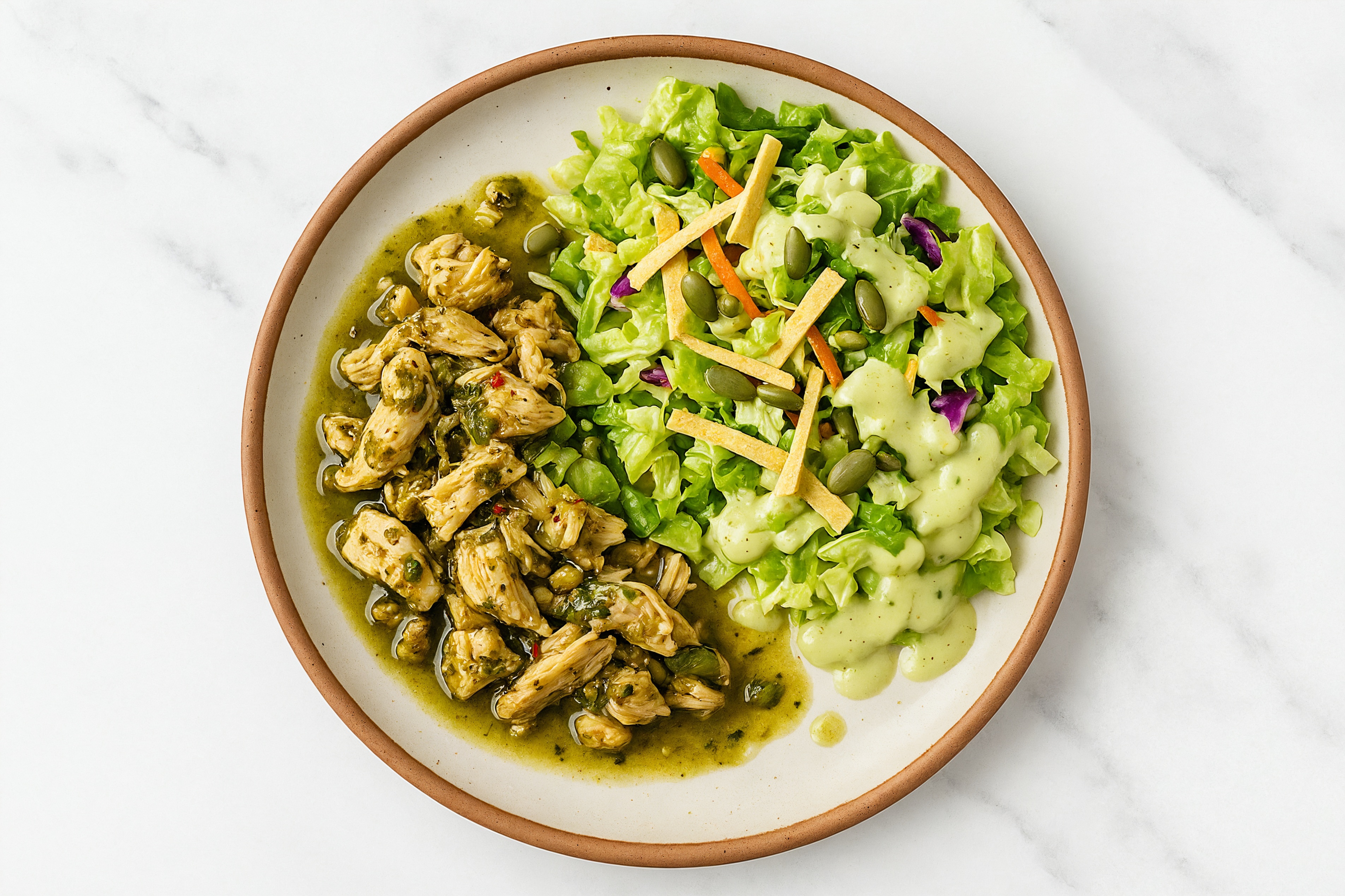 Speedy Cilantro Chicken Green Goddess Salad