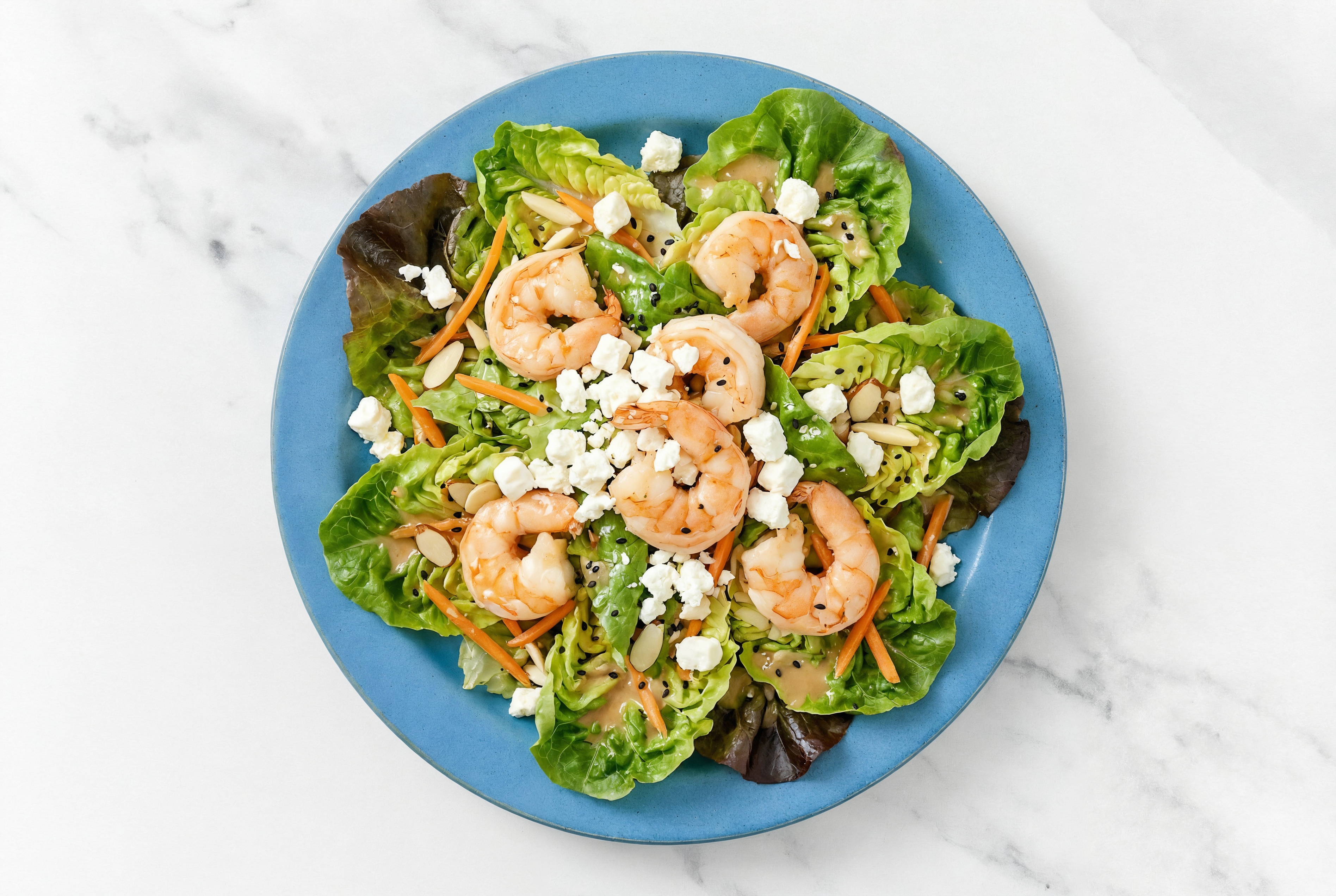 Crazy-Quick Jumbo Shrimp Little Gem Salad