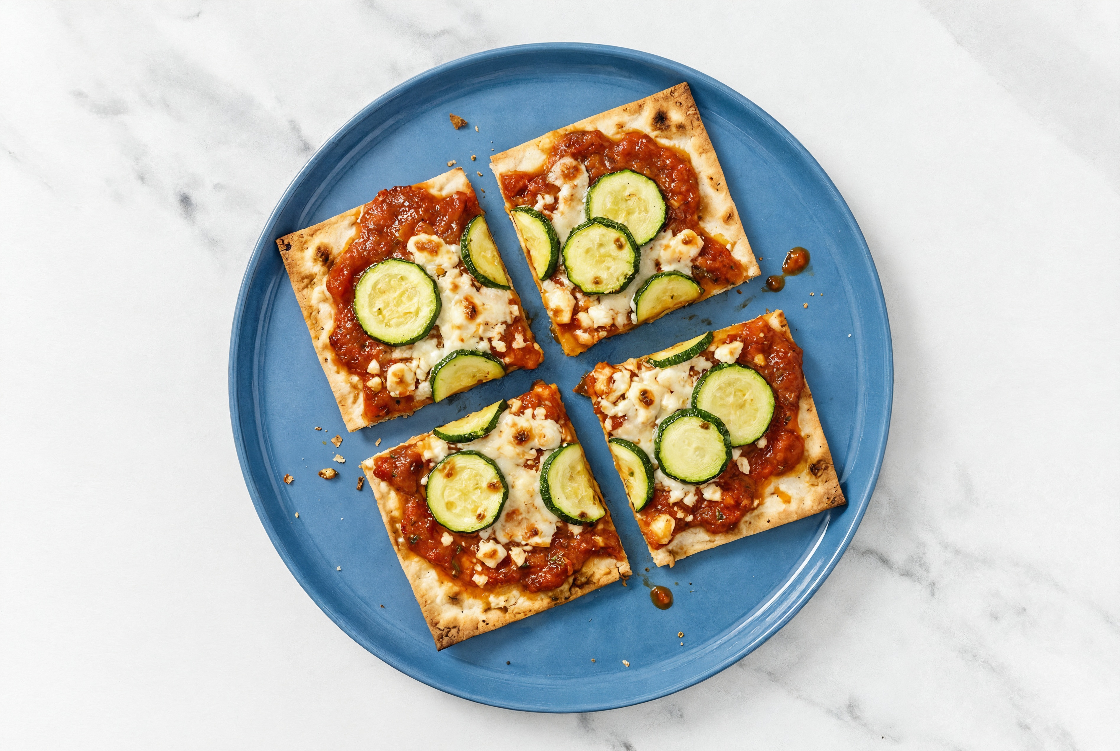 Goat Cheese + Zucchini Lavash Flatbread