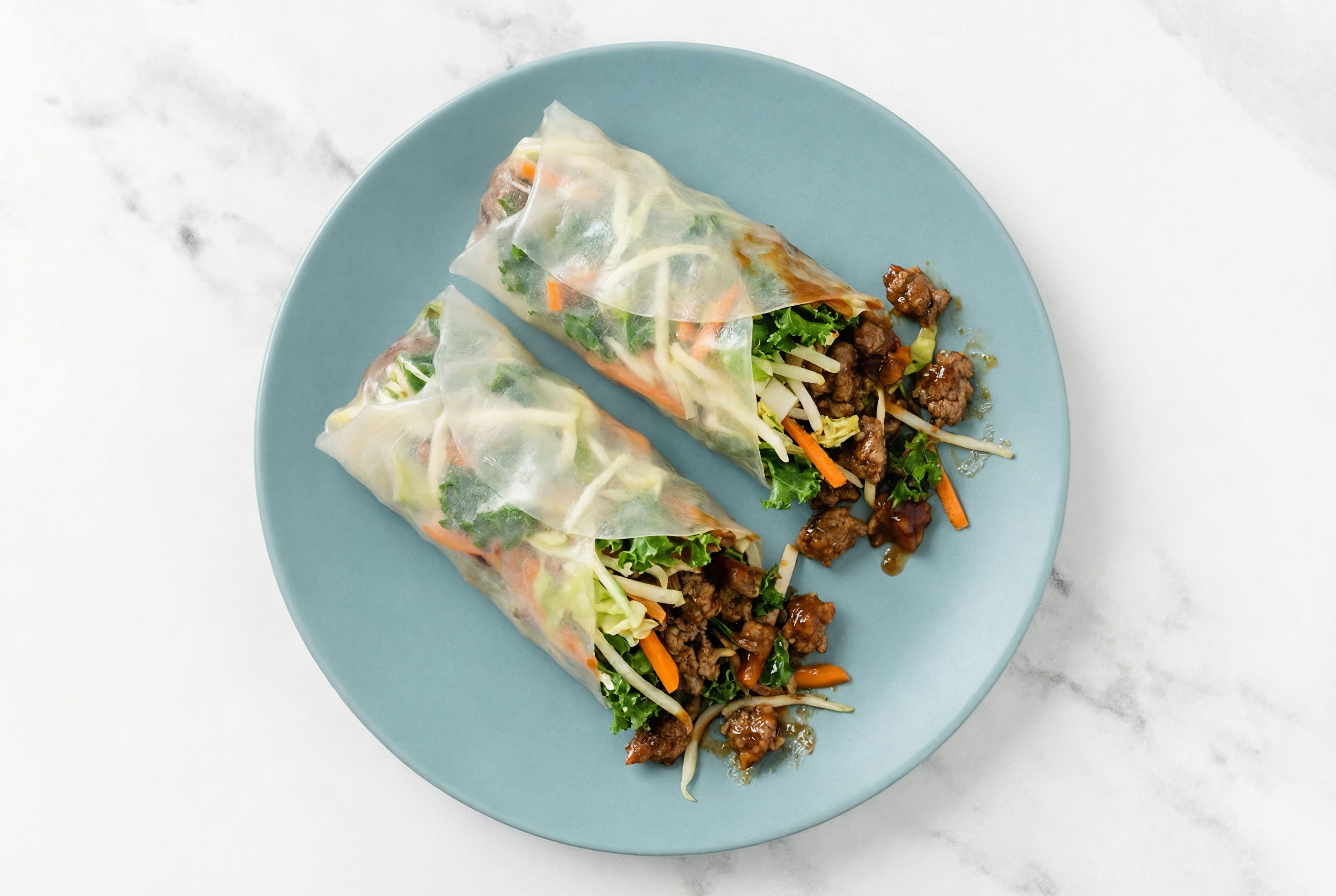 BBQ Ground Wagyu Beef Summer Rolls with Original BBQ
